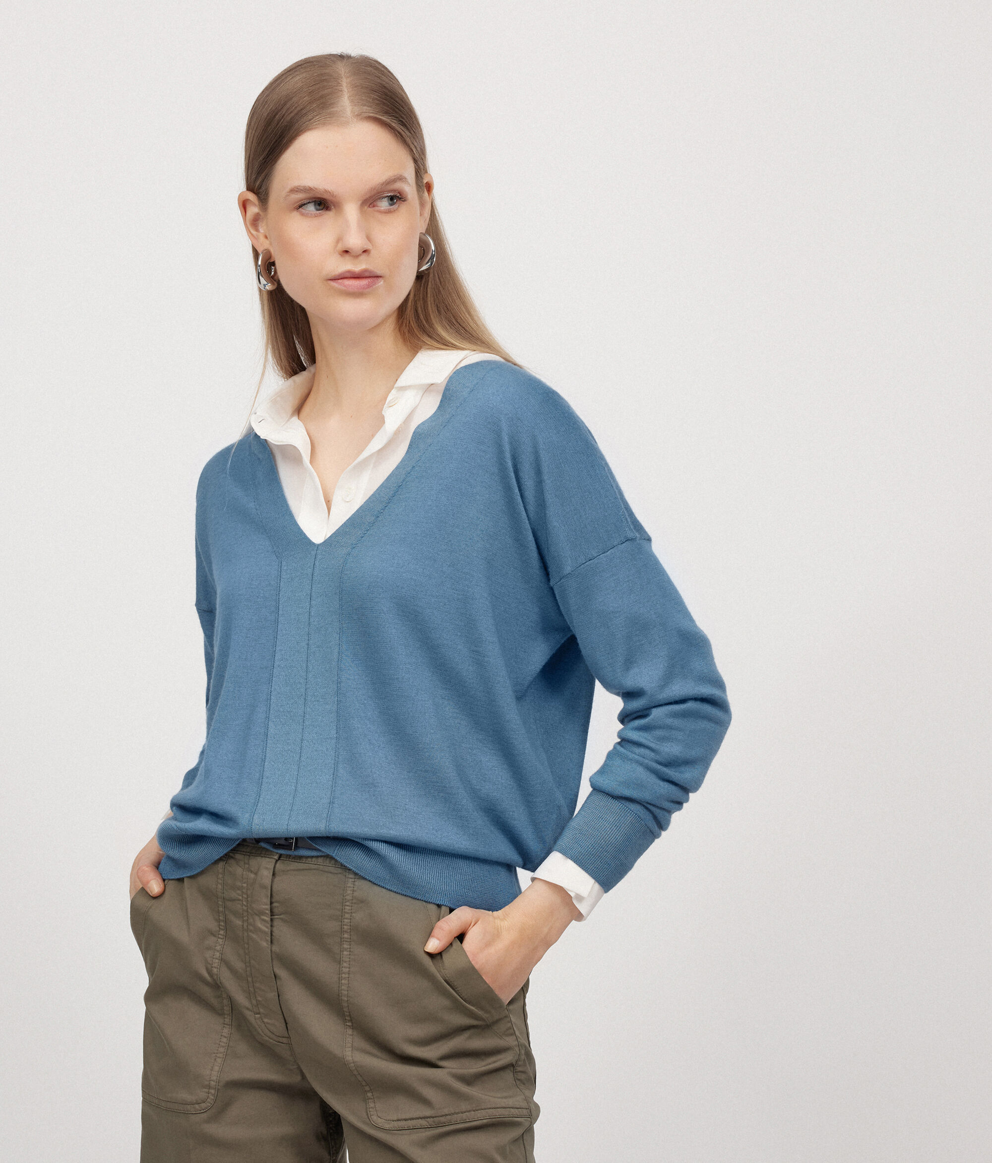 Maglia Scollo V in Cashmere Ultrafine