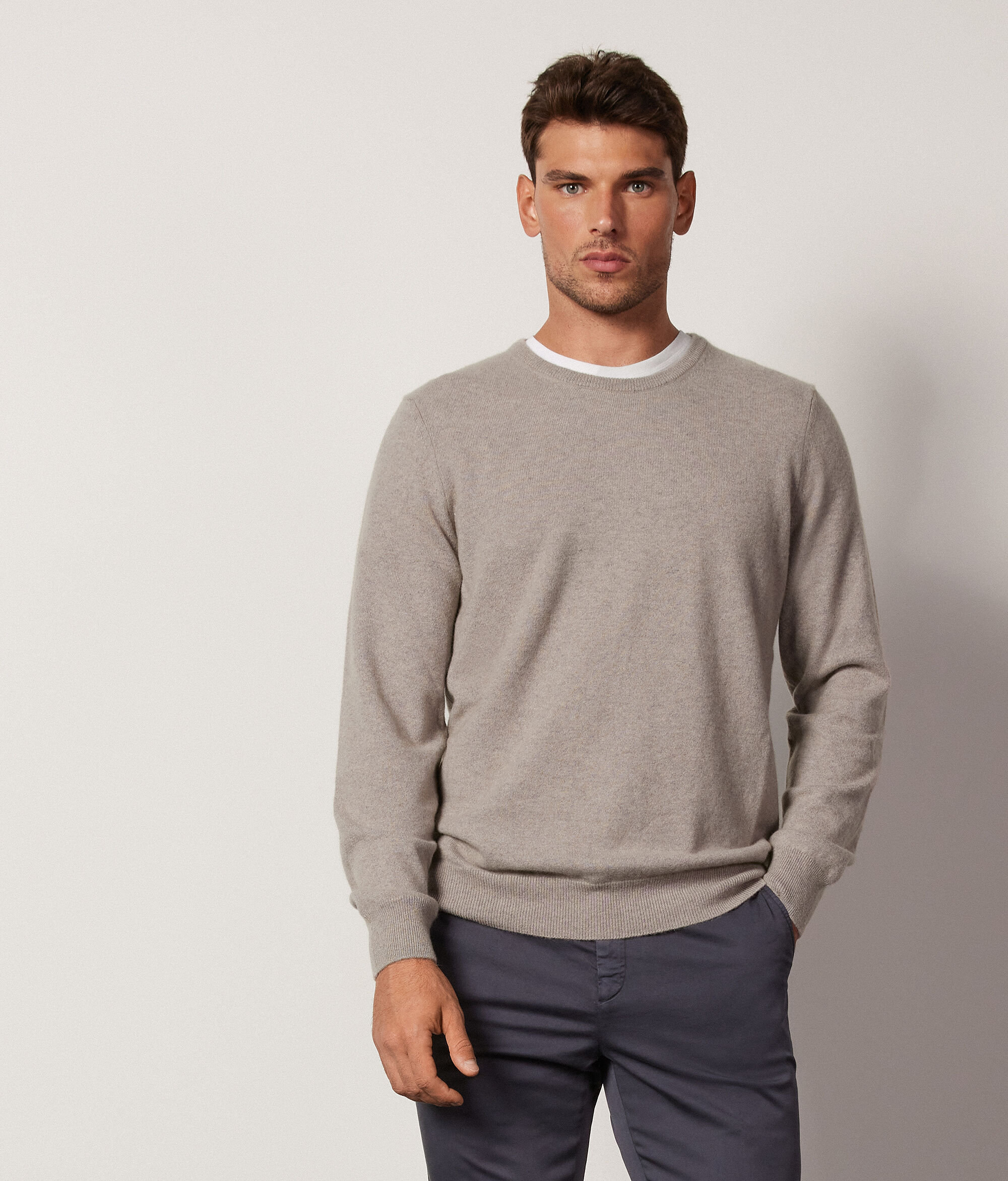 Pull à col rond en cachemire ultra-doux
