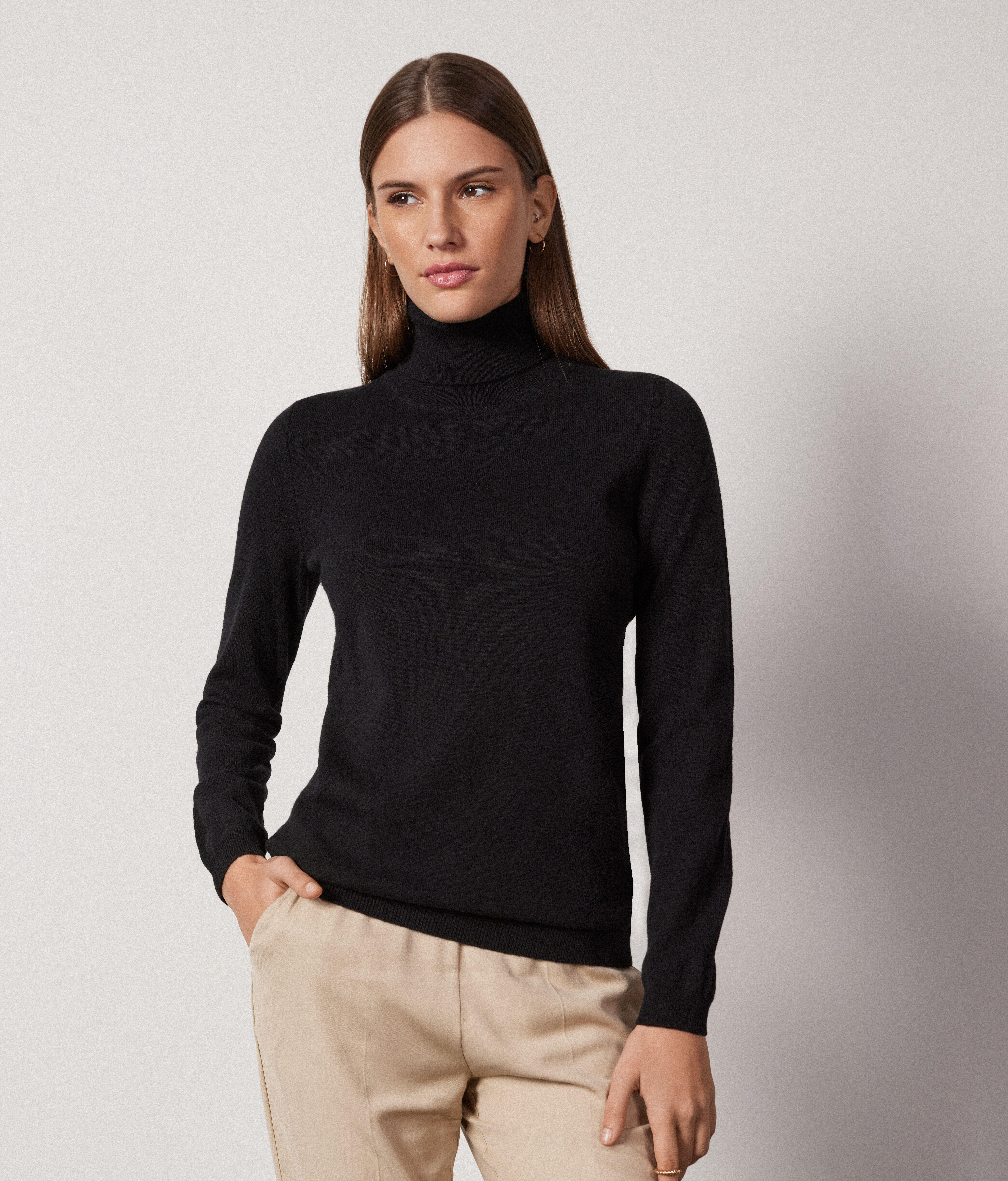 Pull à col roulé en cachemire ultra-doux
