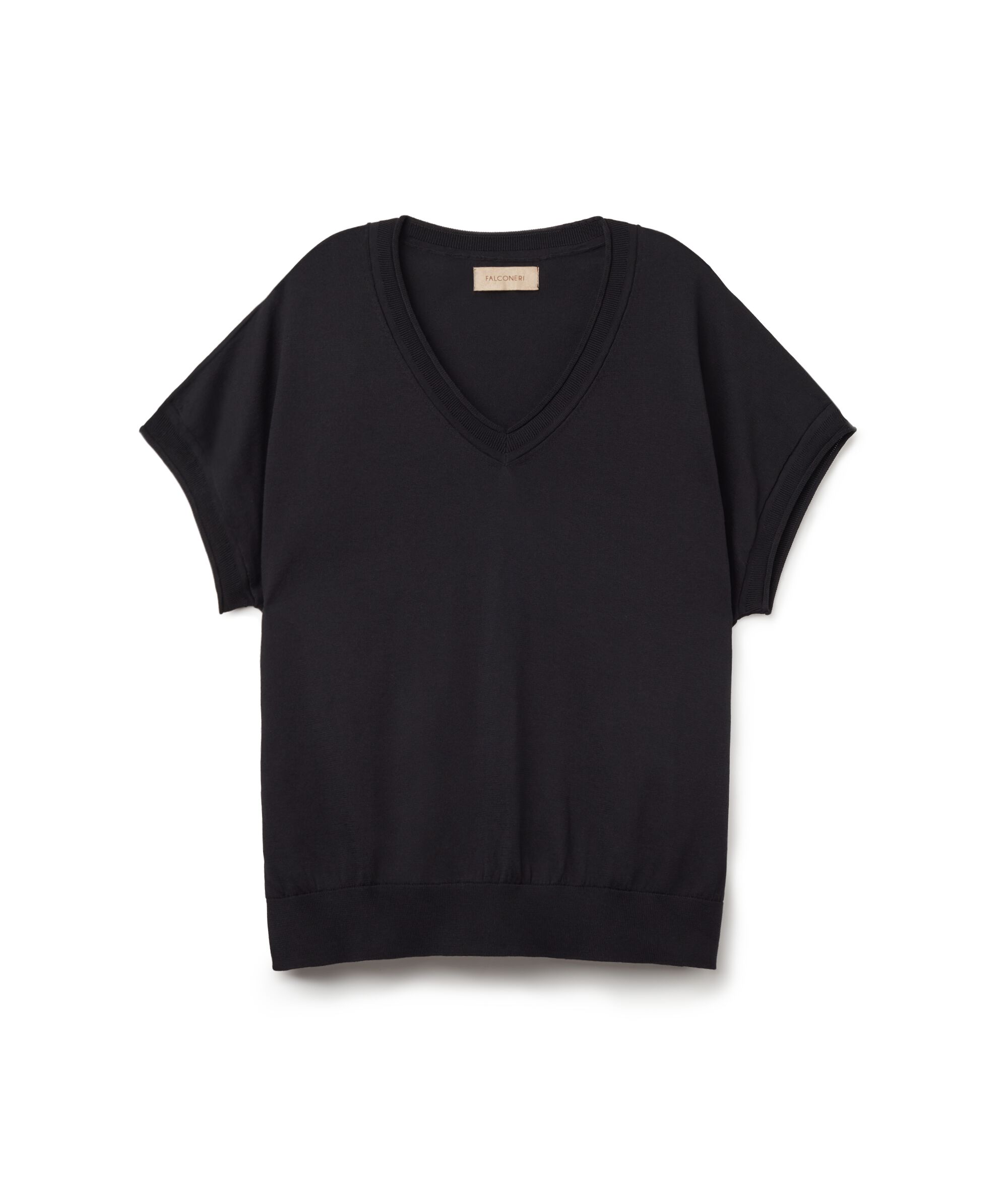 Maglia con Scollo V a Maniche Corte