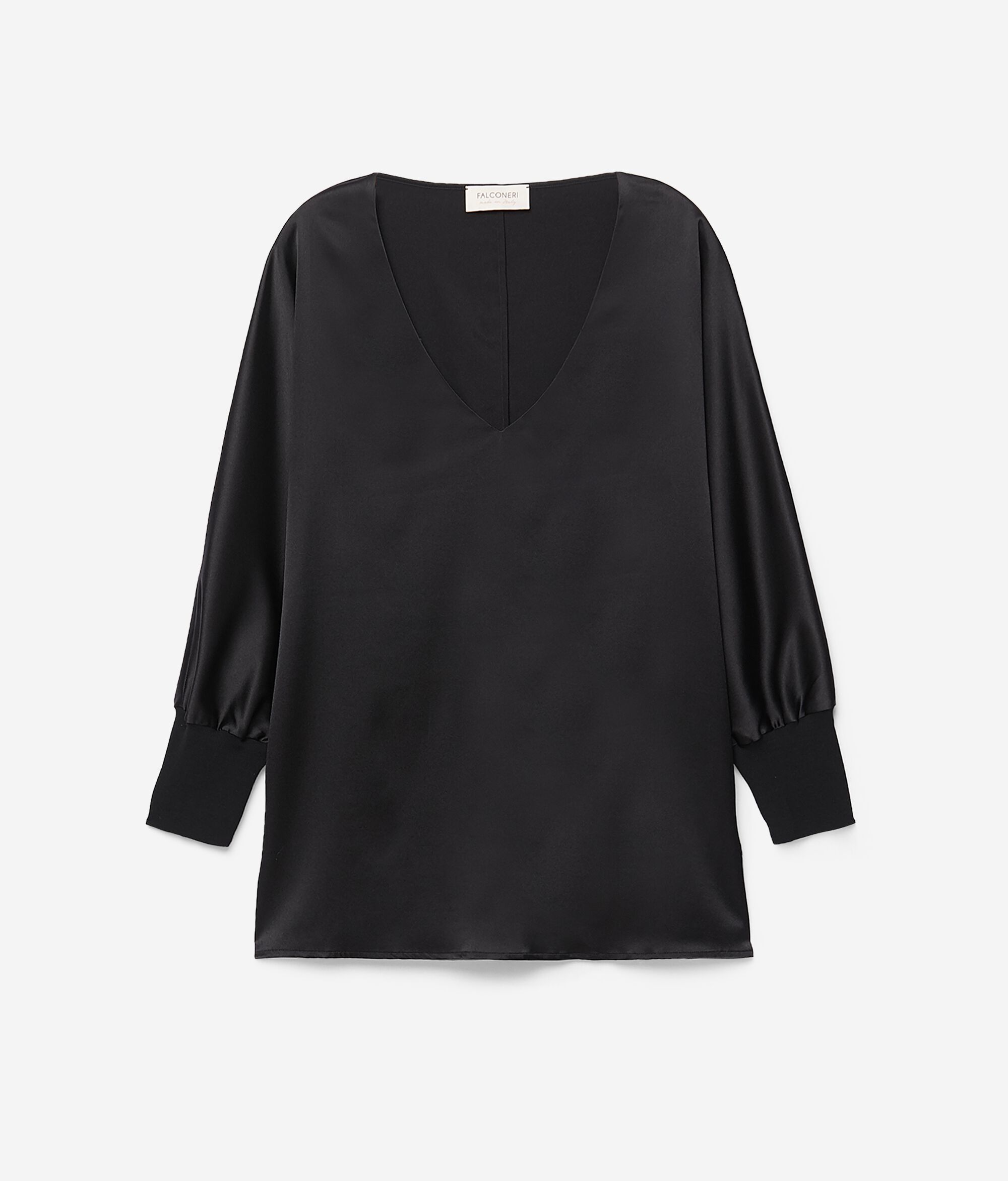 Blusa Scollo V in Seta