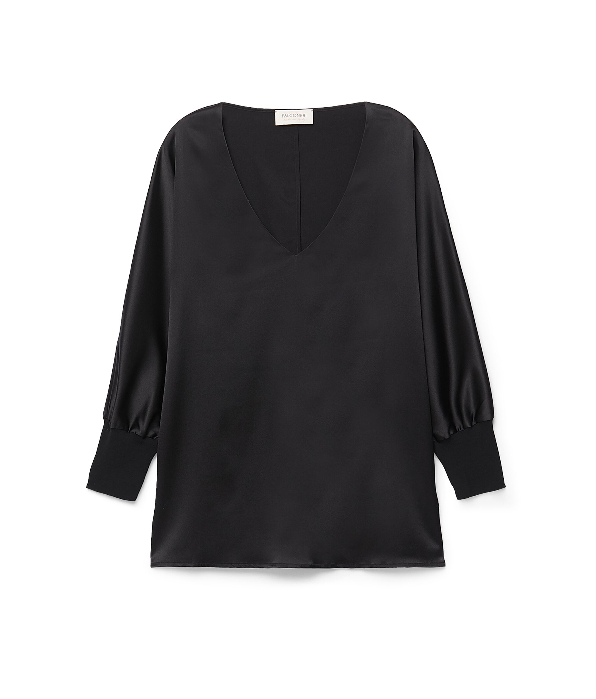 Blusa Scollo V in Seta