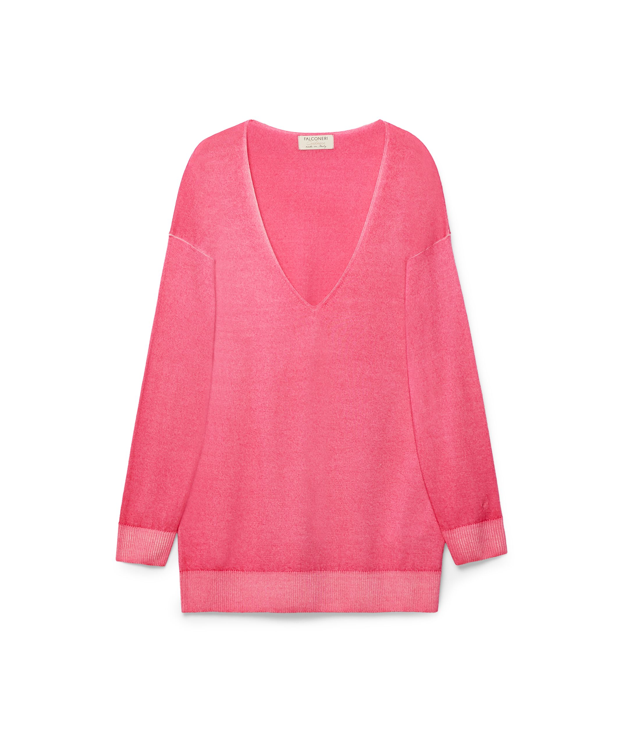 Pull large à col V en Cachemire ultra-fin