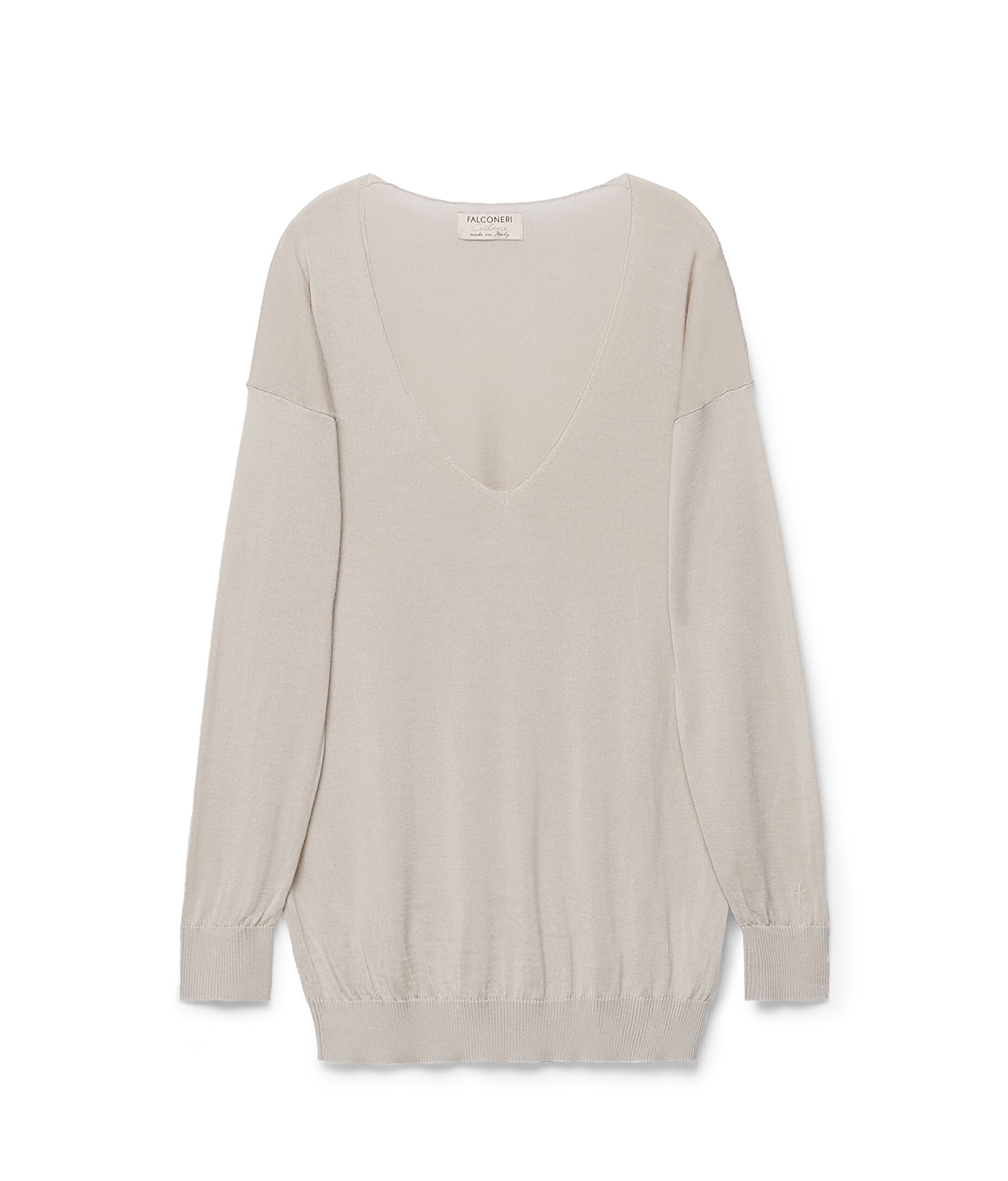 Pull large à col V en Cachemire ultra-fin