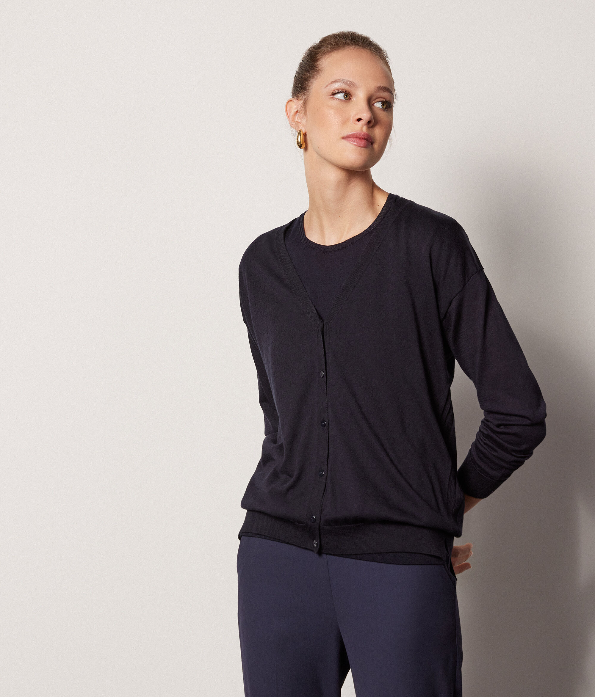 シルク&コットン カーディガン