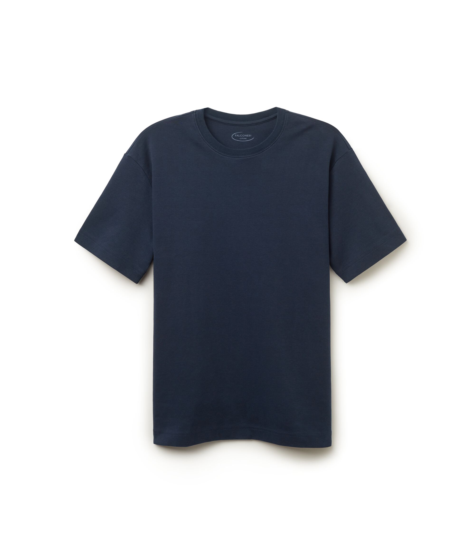 T-Shirt Girocollo in Jersey di Cotone