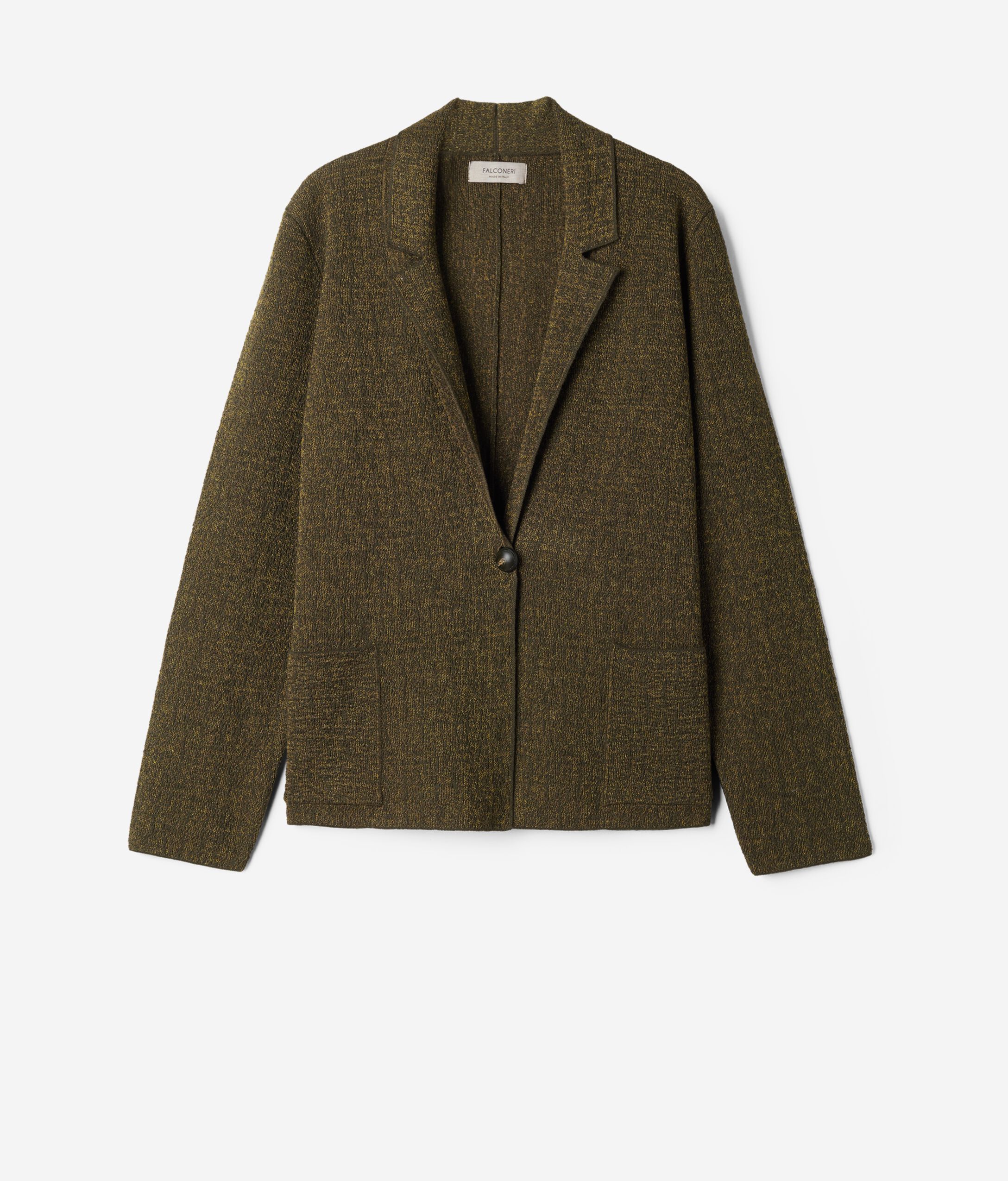 Scratched Jacquard Wool Jacket