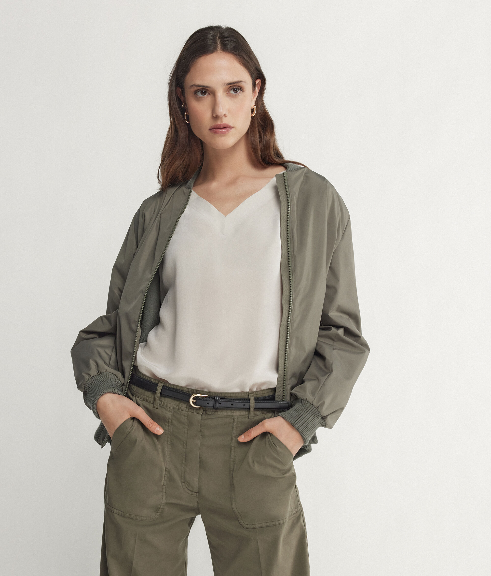 T-Shirt Seta Scollo V Kimono