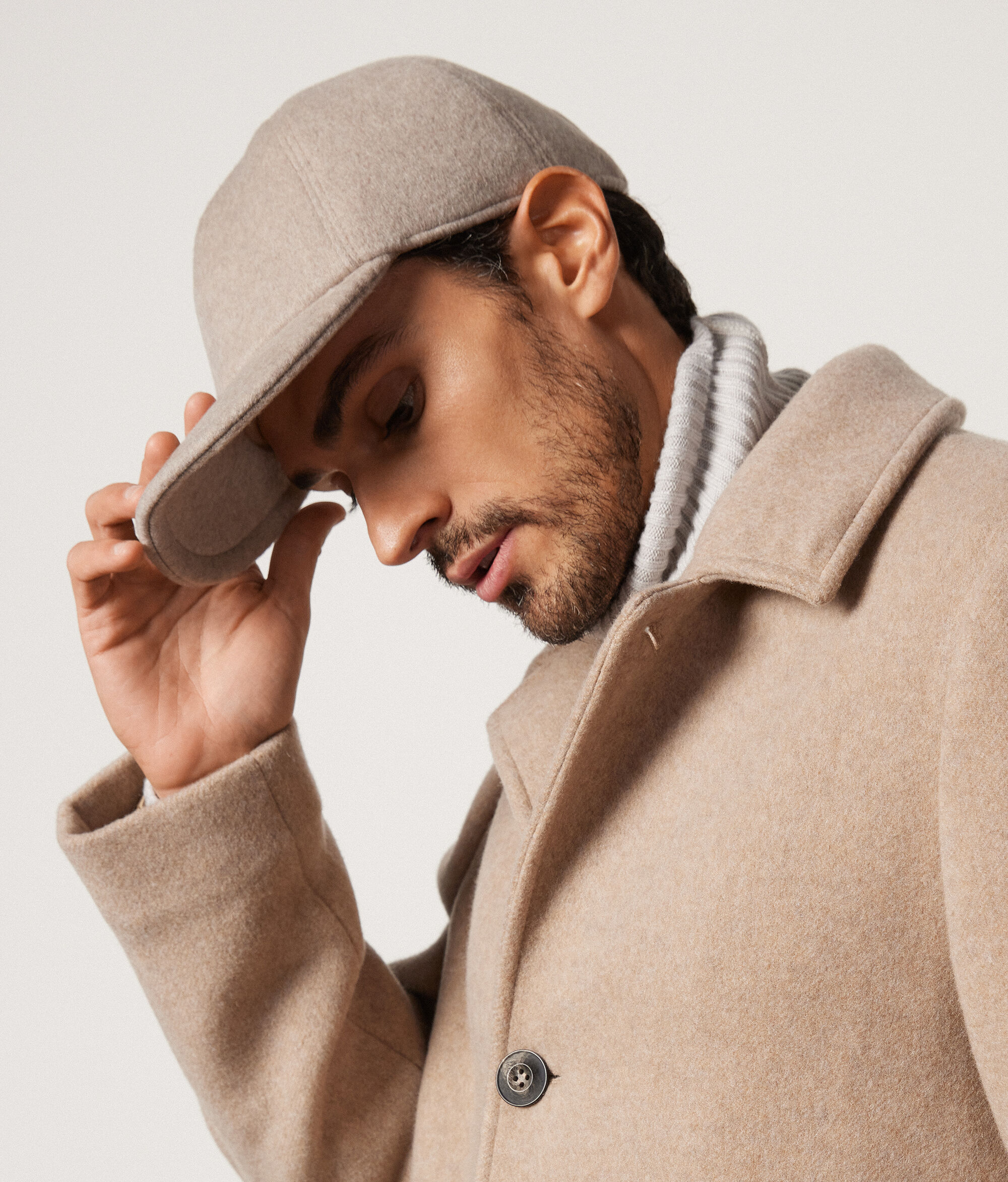 Cappello Baseball in Tessuto Cashmere