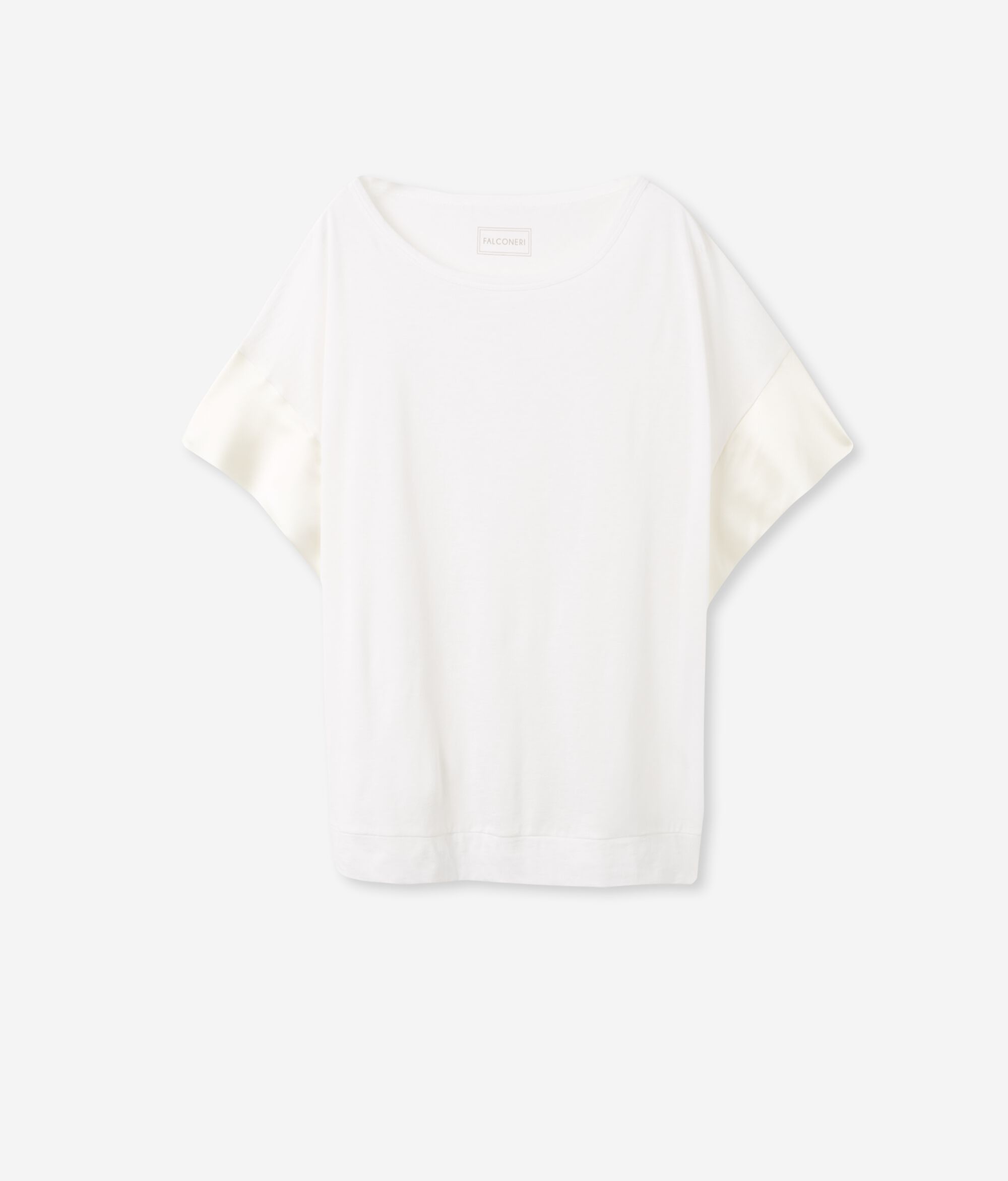 T-Shirt aus Fresh Seide mit Satinärmeln