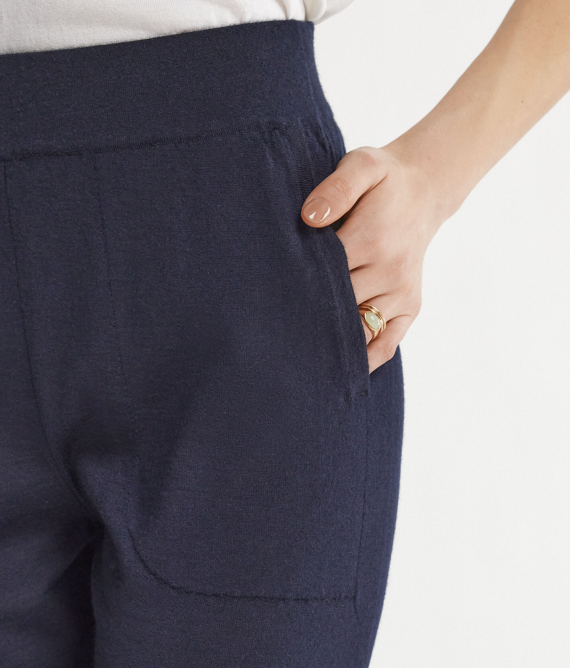 Ultrafine Cashmere Trousers with Cuffed Ankles