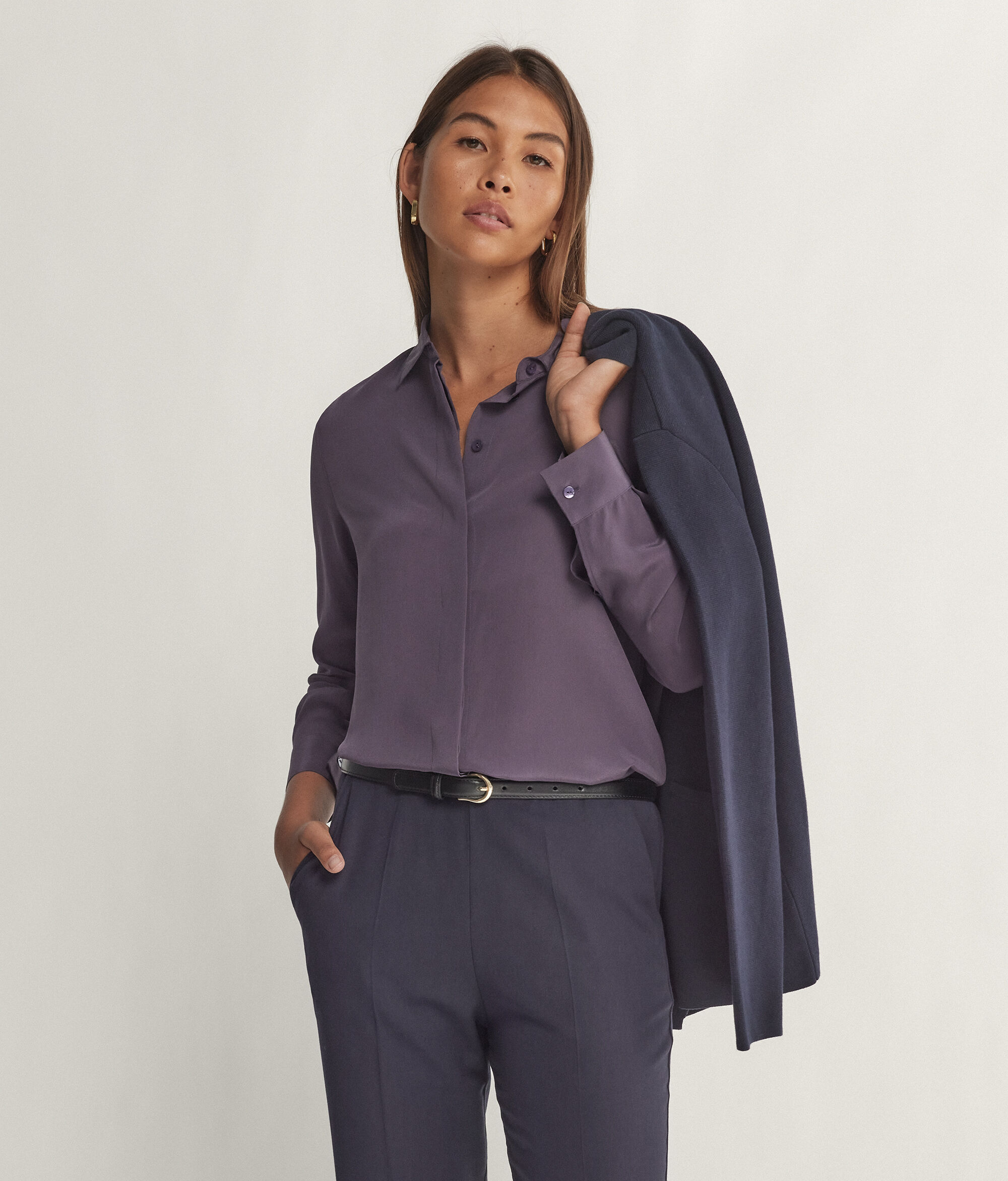 Camicia in Seta con Colletto