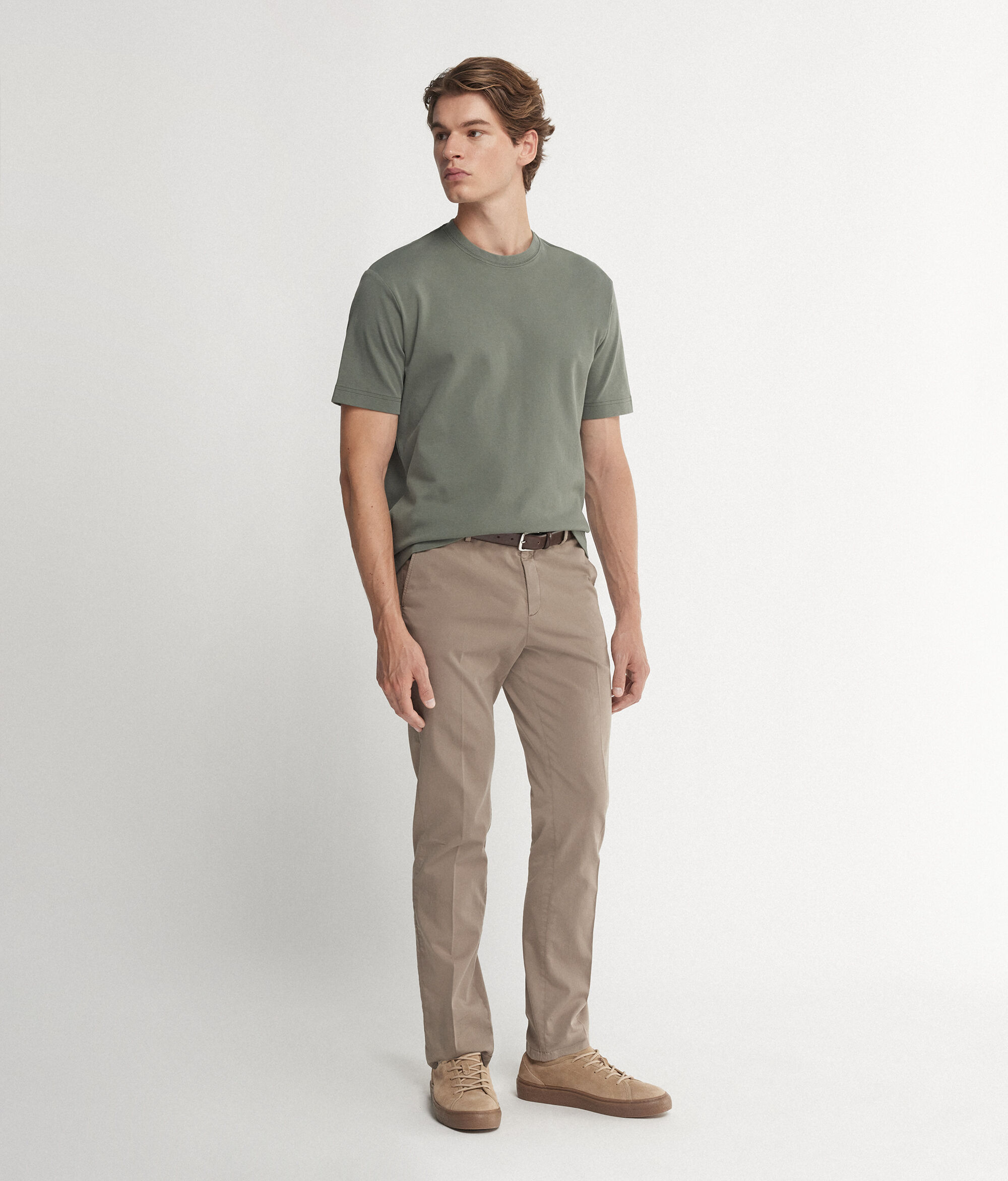 T-Shirt Girocollo in Jersey di Cotone
