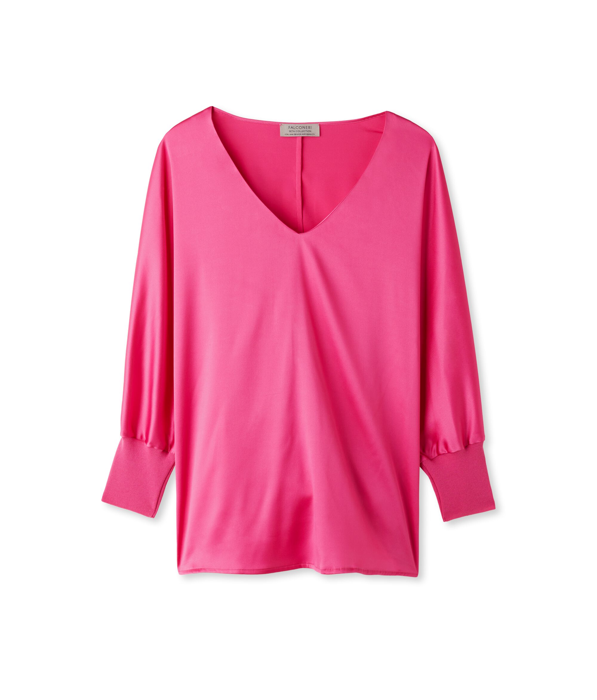 Blusa Scollo V in Seta