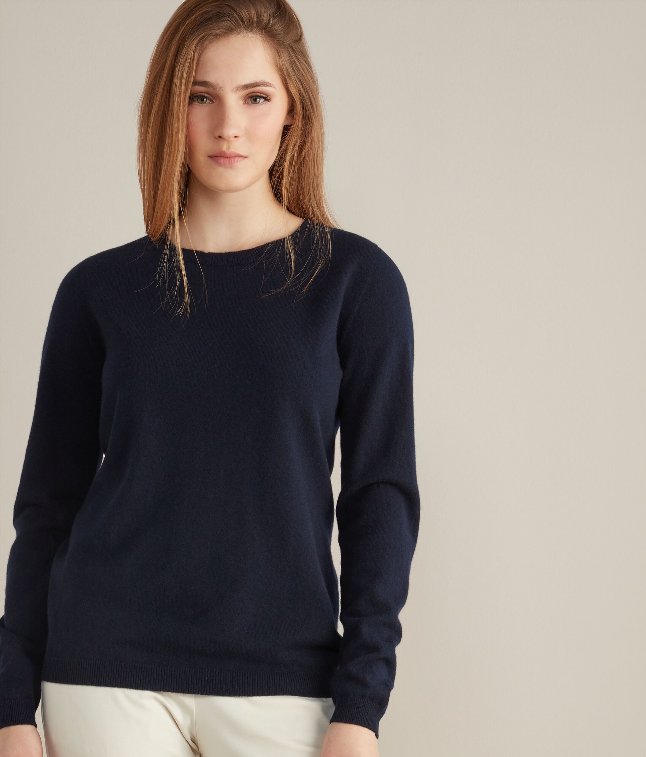 Pull à col rond en cachemire ultra-doux