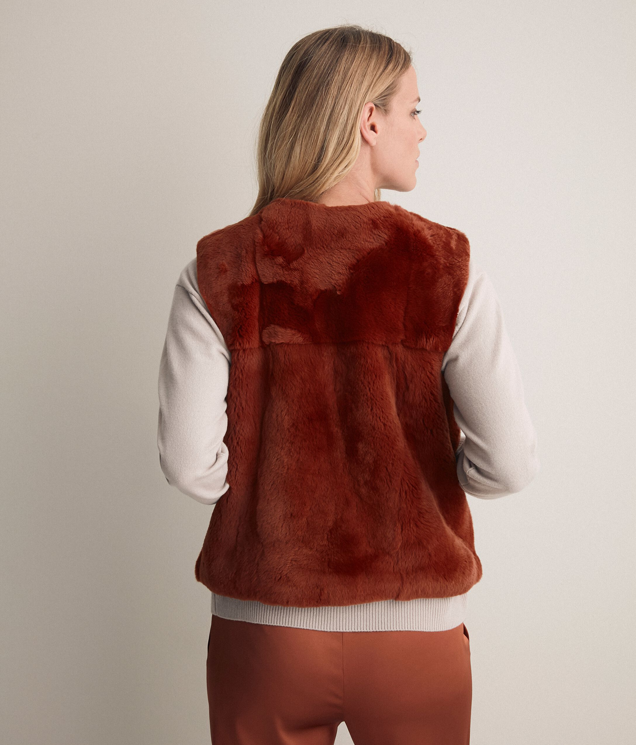 Gilet Zip Pelliccia