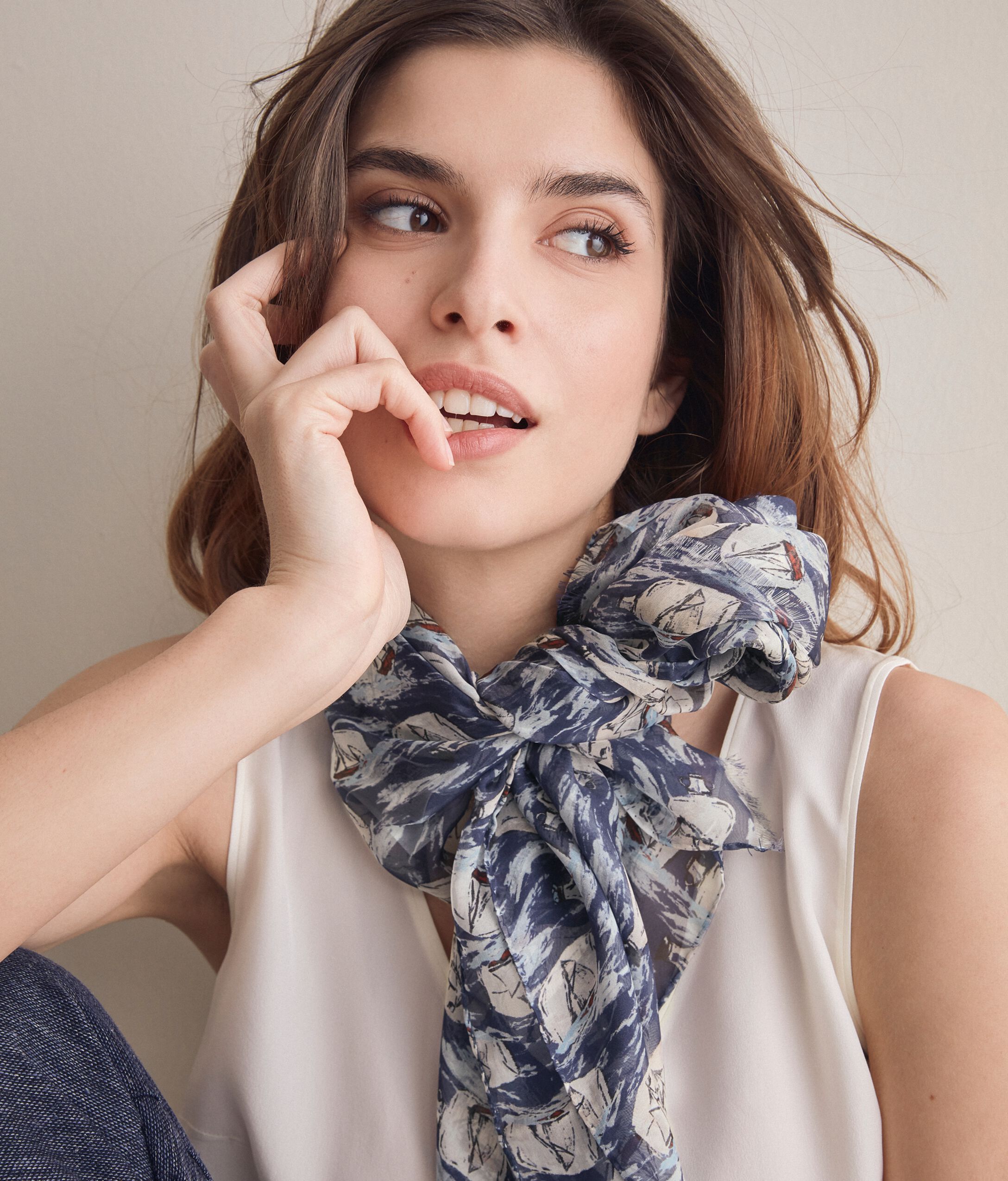 Étole en Soie Imprimée