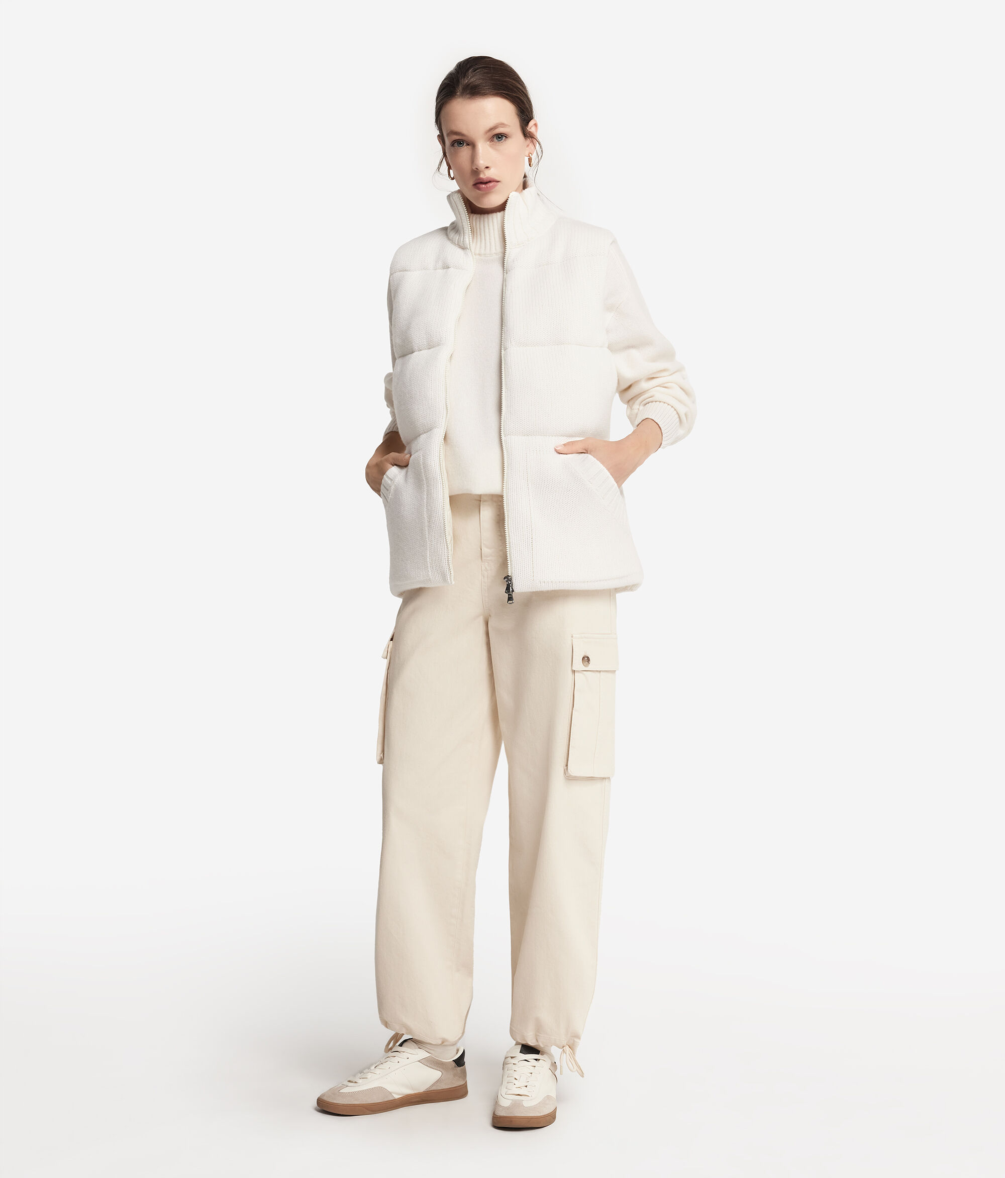 Piumino Smanicato in Cashmere Tricot