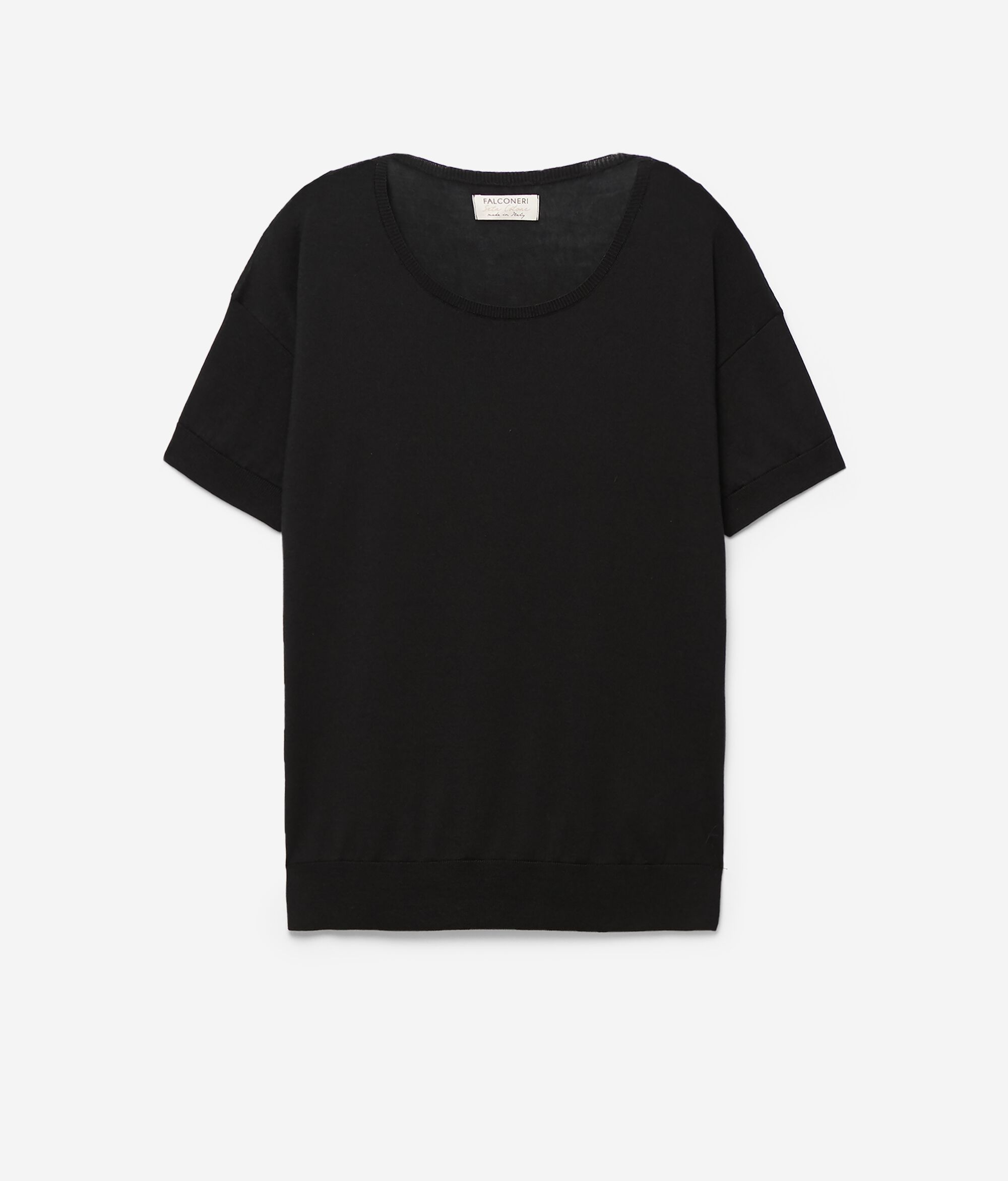 Maglia Girocollo in Seta e Cotone