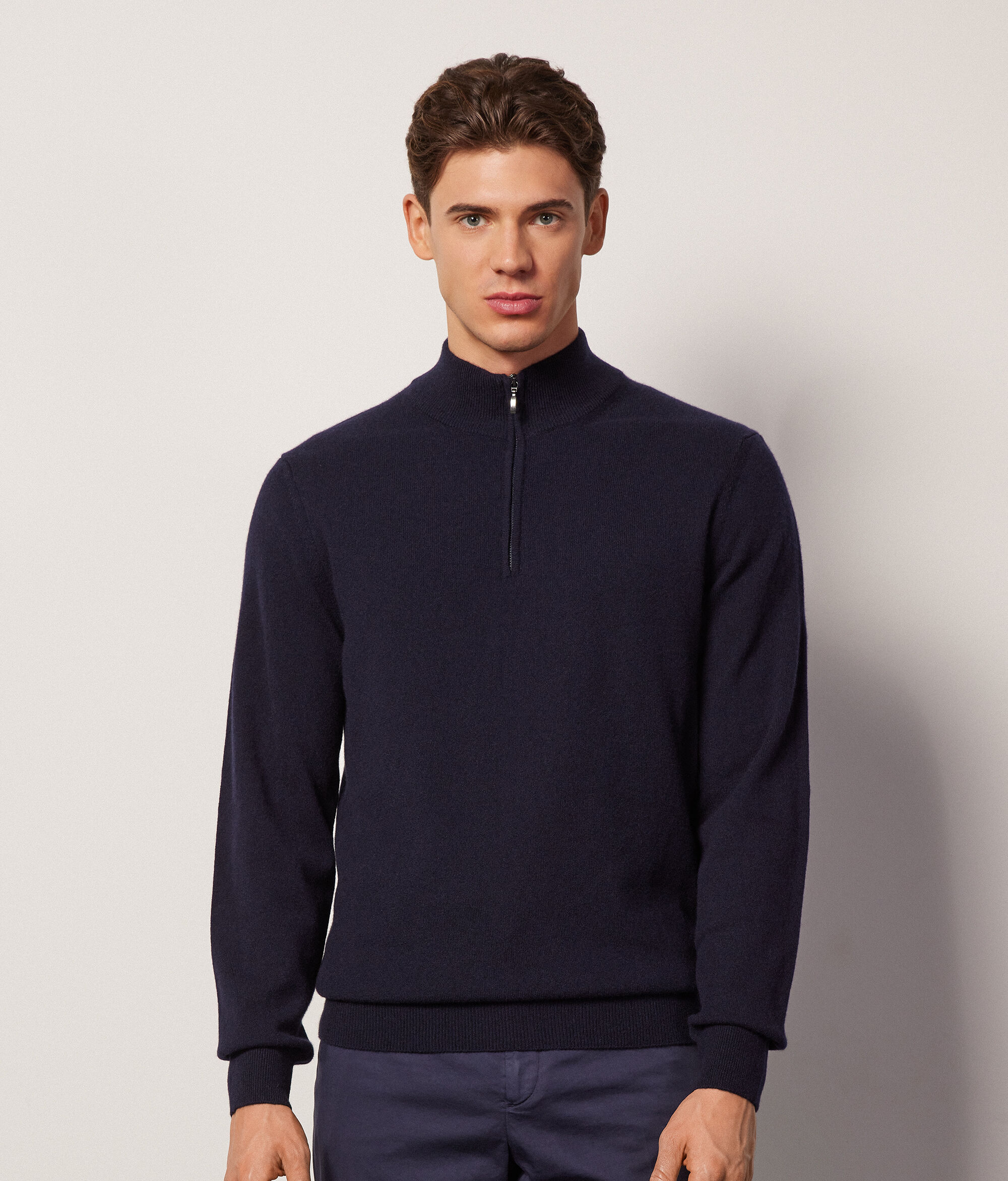 Ultrasoft cashmere half zip sweater
