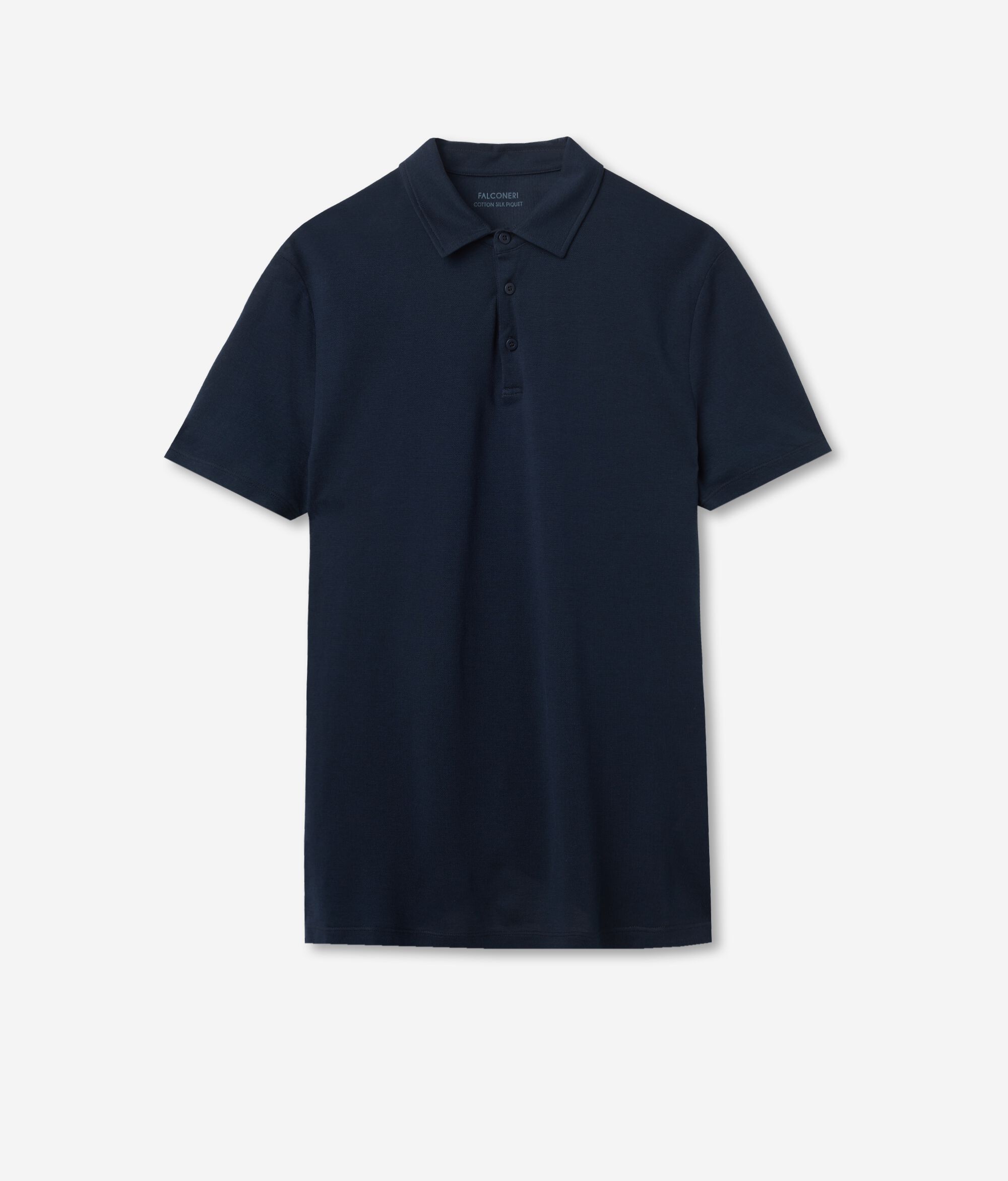 Pikee-Poloshirt aus Baumwolle und Seide