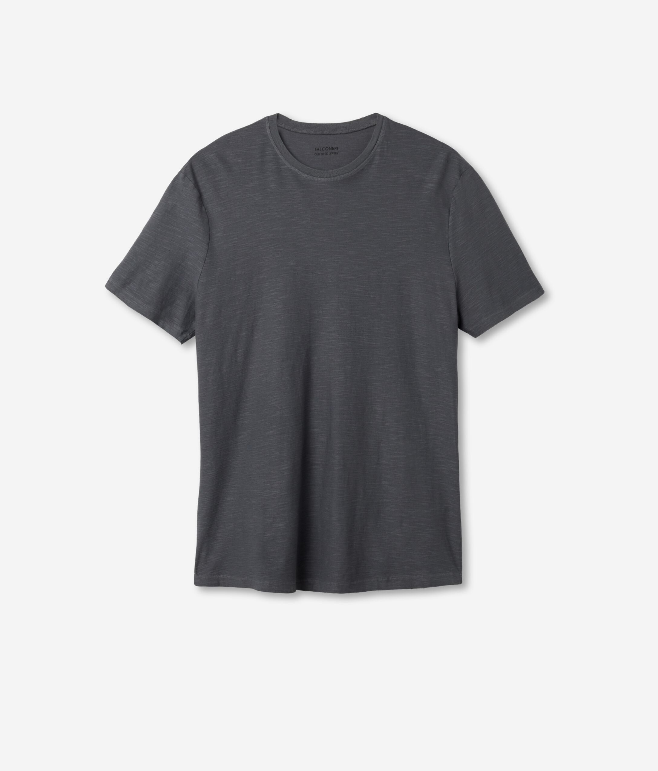 T-shirt à col rond en coton torsadé