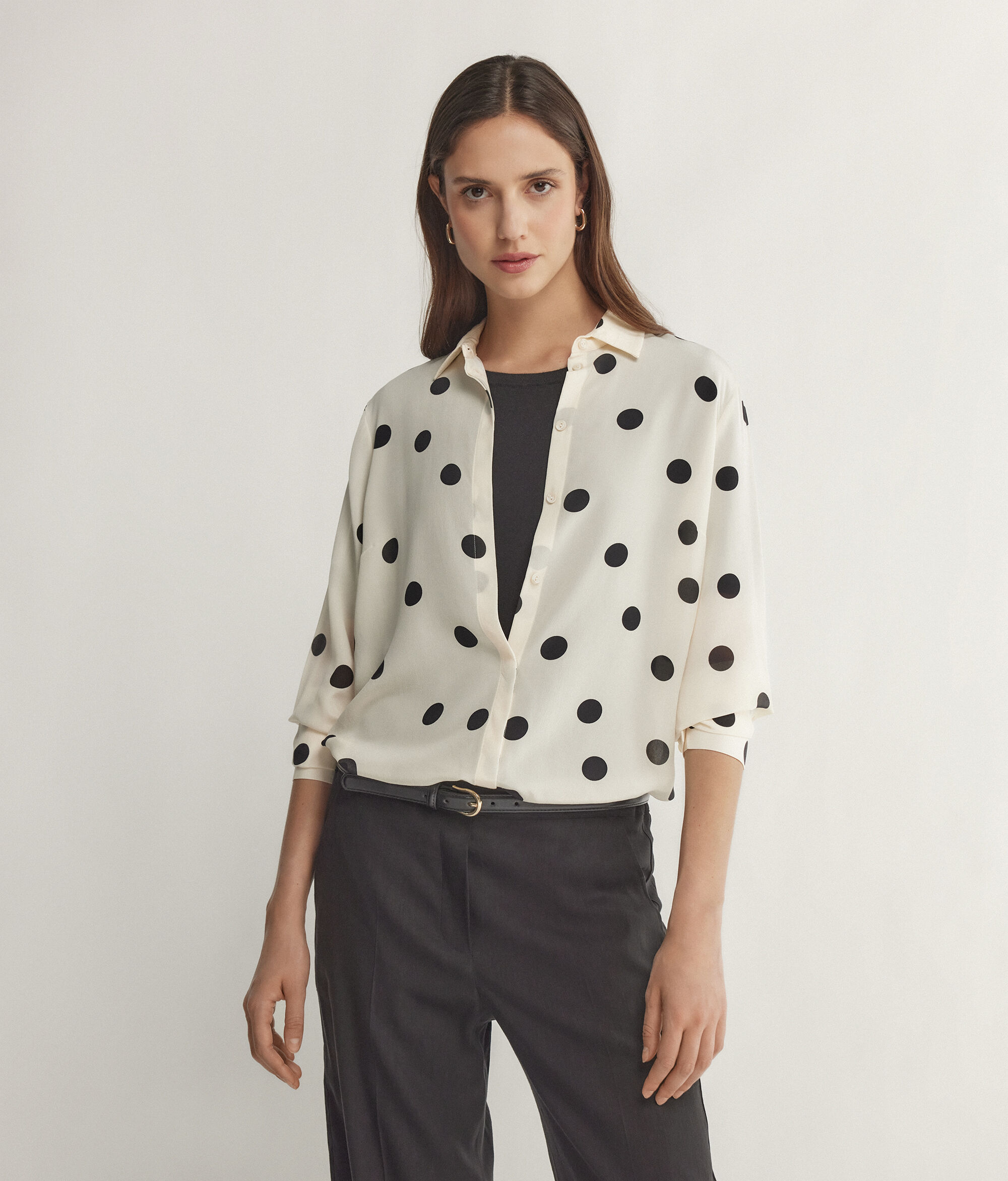 Camicia Lunga Seta Stampata