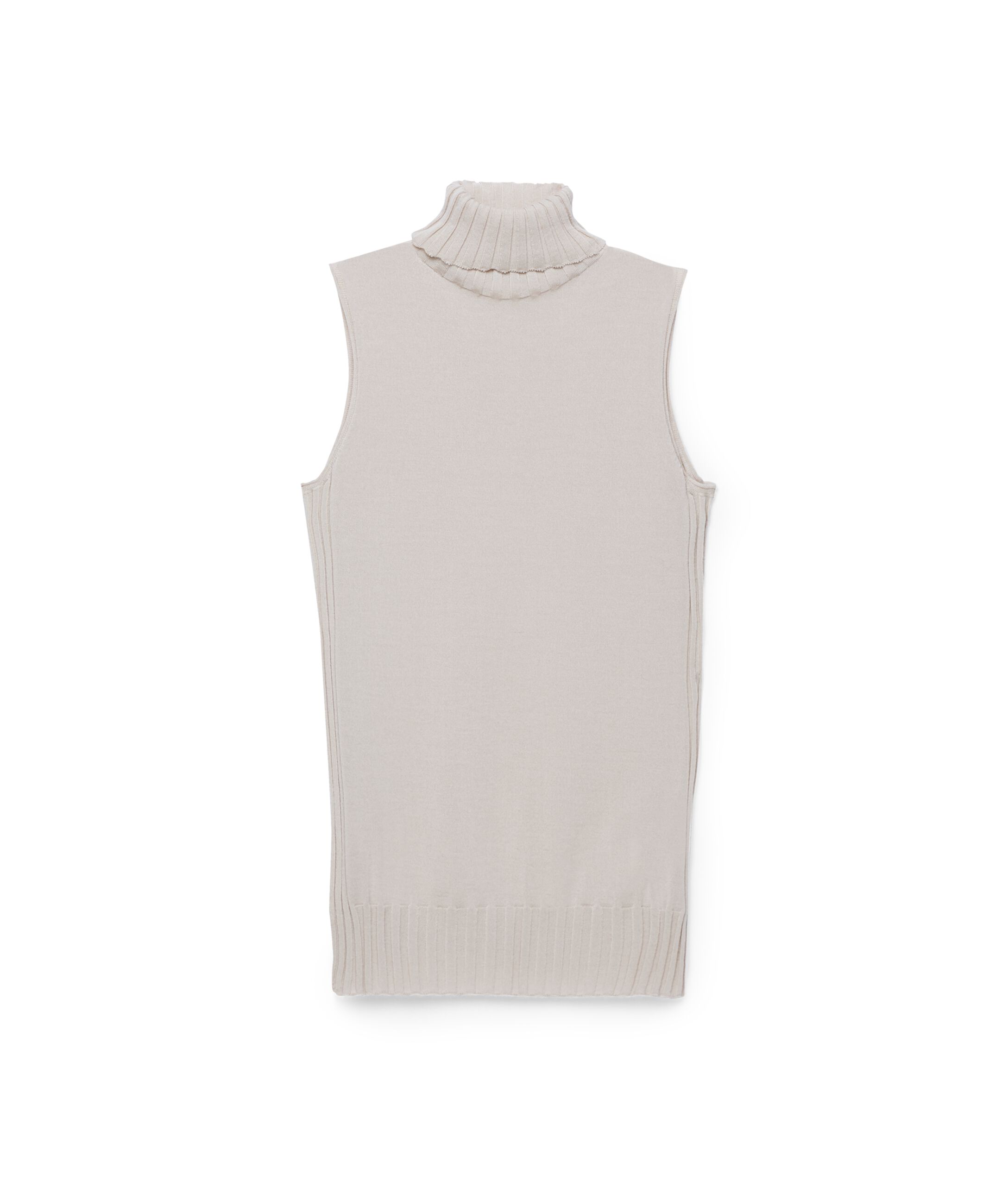Sleeveless Ultralight Cashmere High Neck