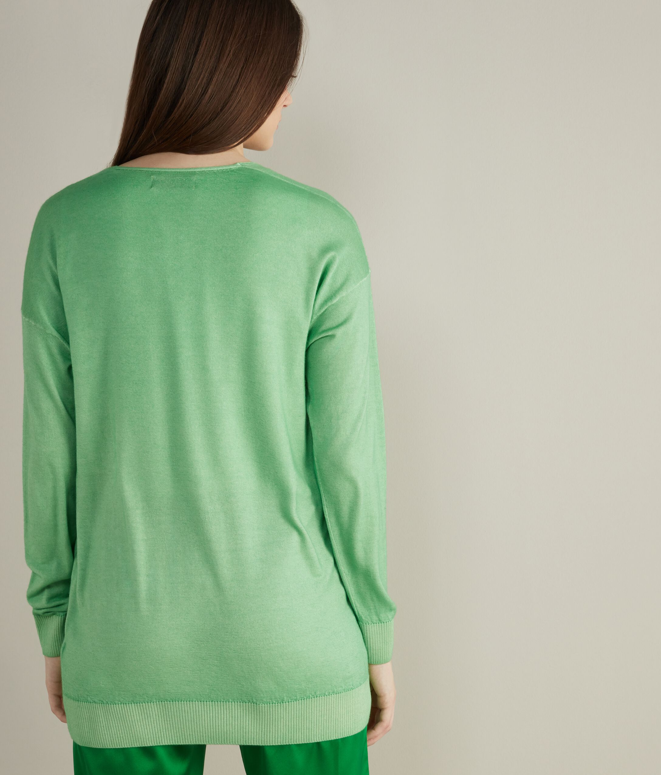 Pull large à col V en Cachemire ultra-fin
