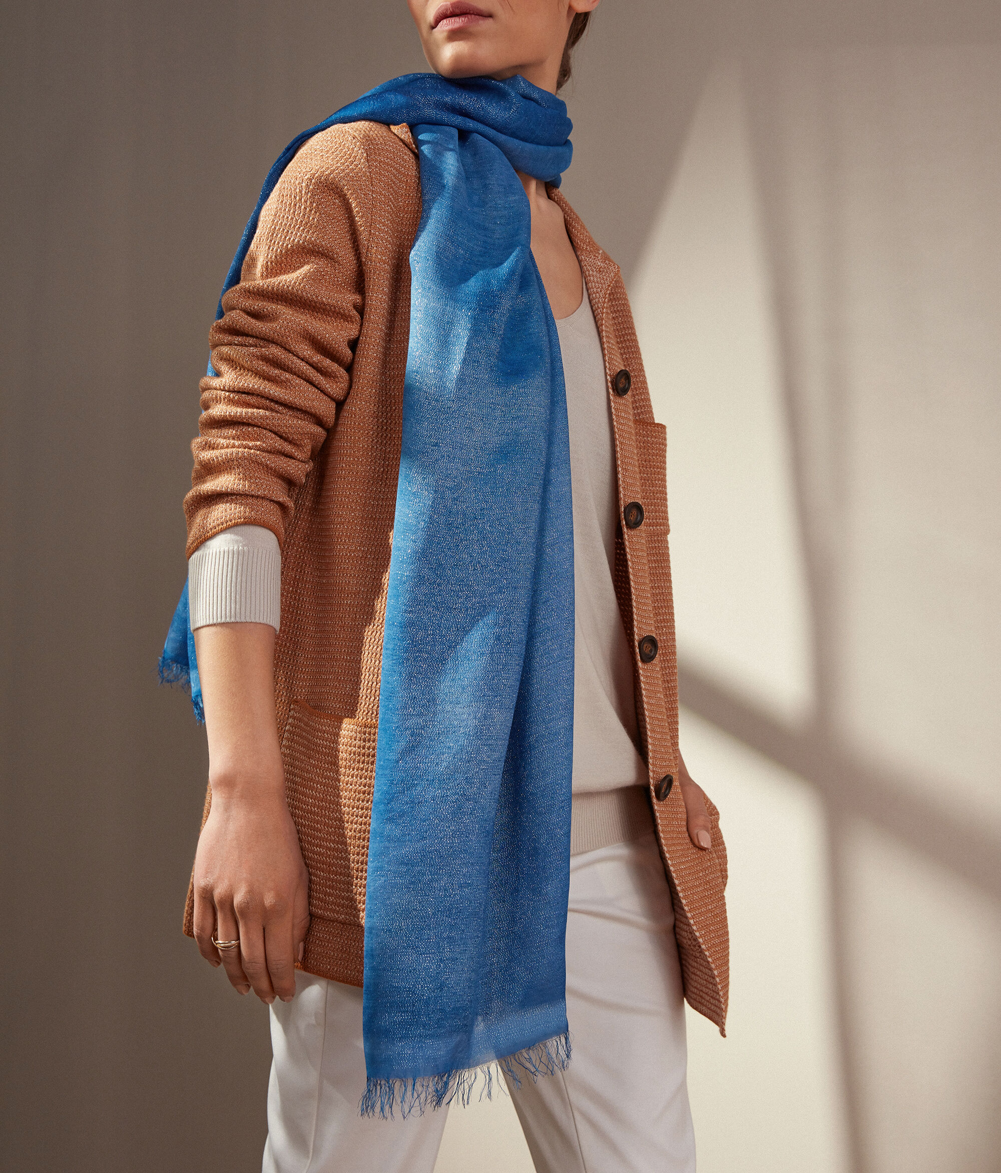 Écharpe en viscose et lamé