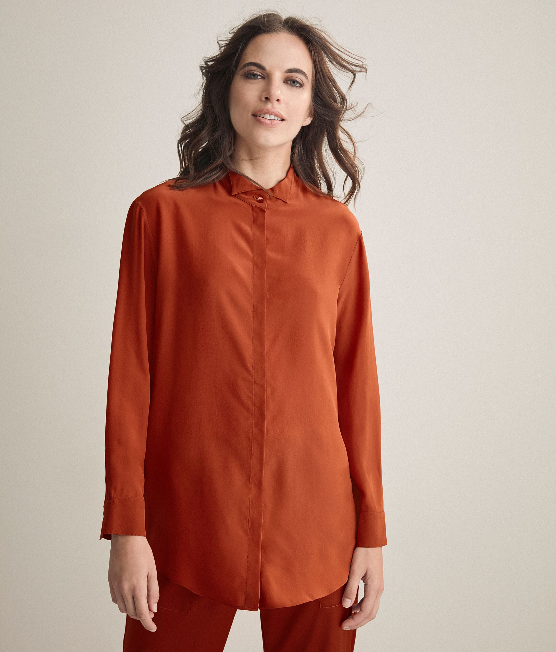 Camicia Smoking Crepe de Chine
