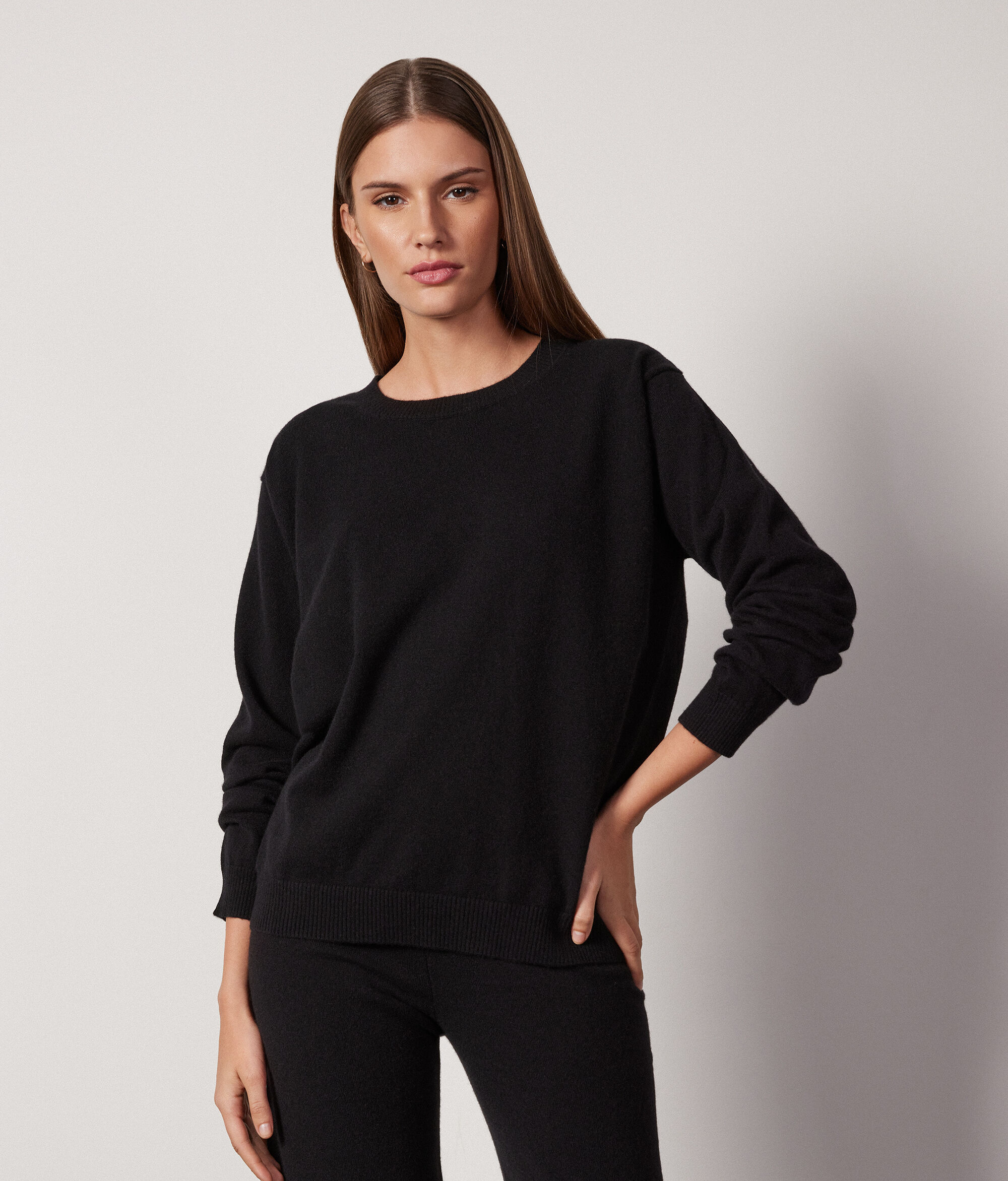Pull à col bateau en cachemire ultra-doux