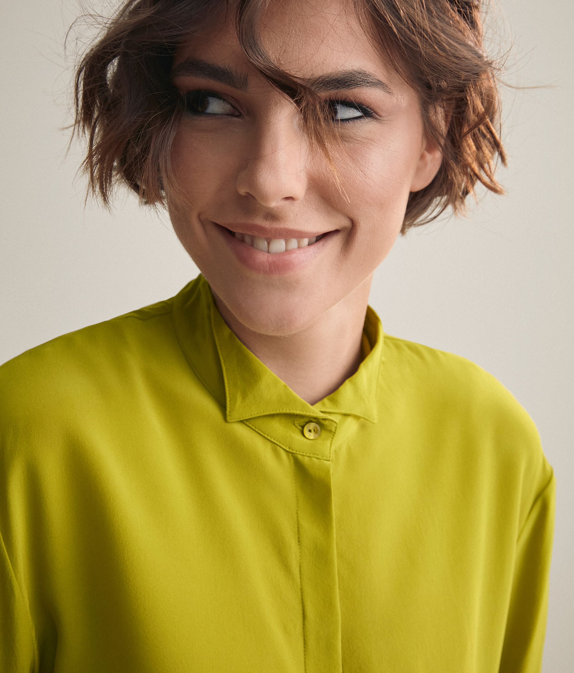 Camicia Smoking Crepe de Chine
