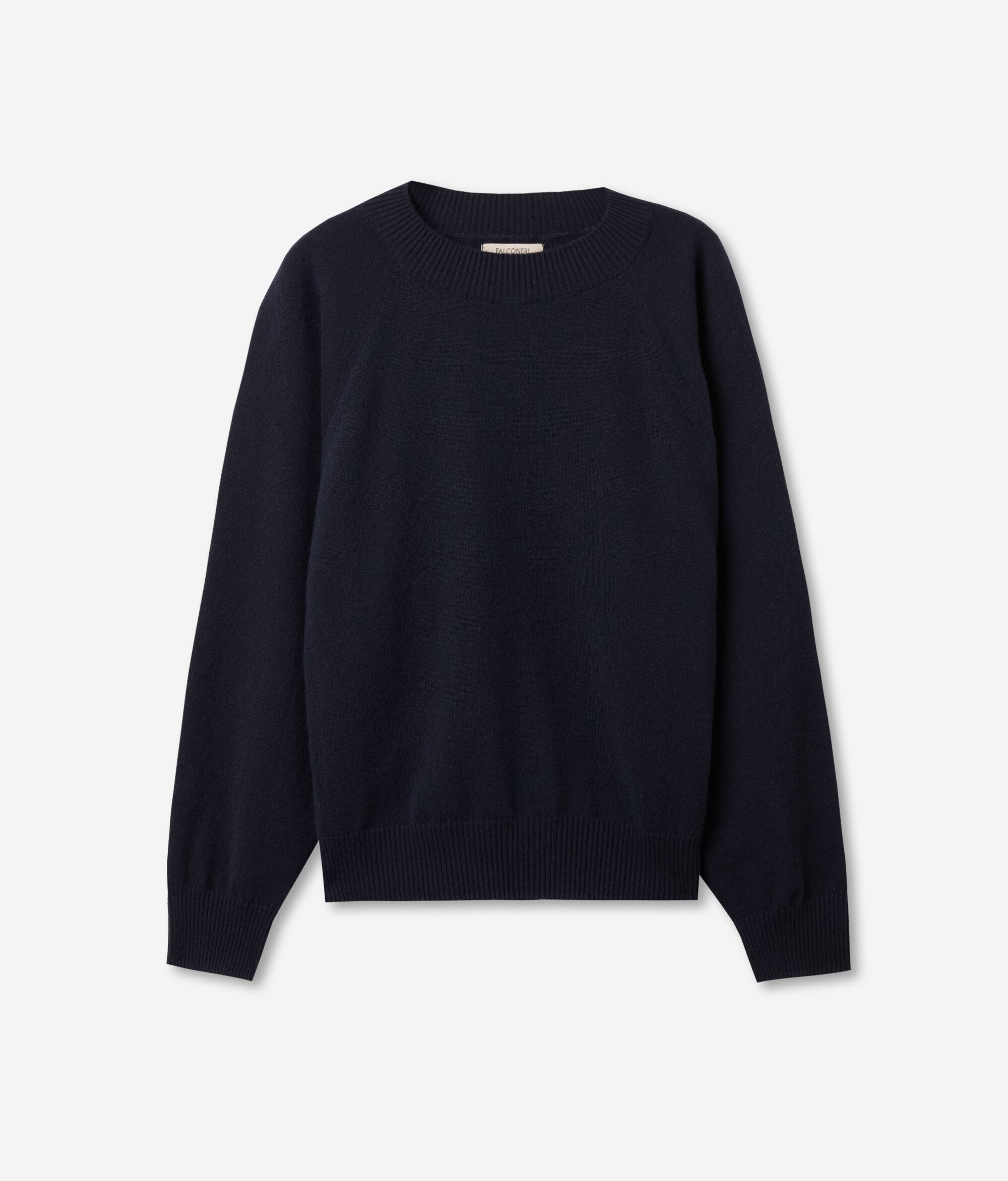 Ultrasoft Cashmere Round-Neck Jumper with Wide Raglan Sleeves