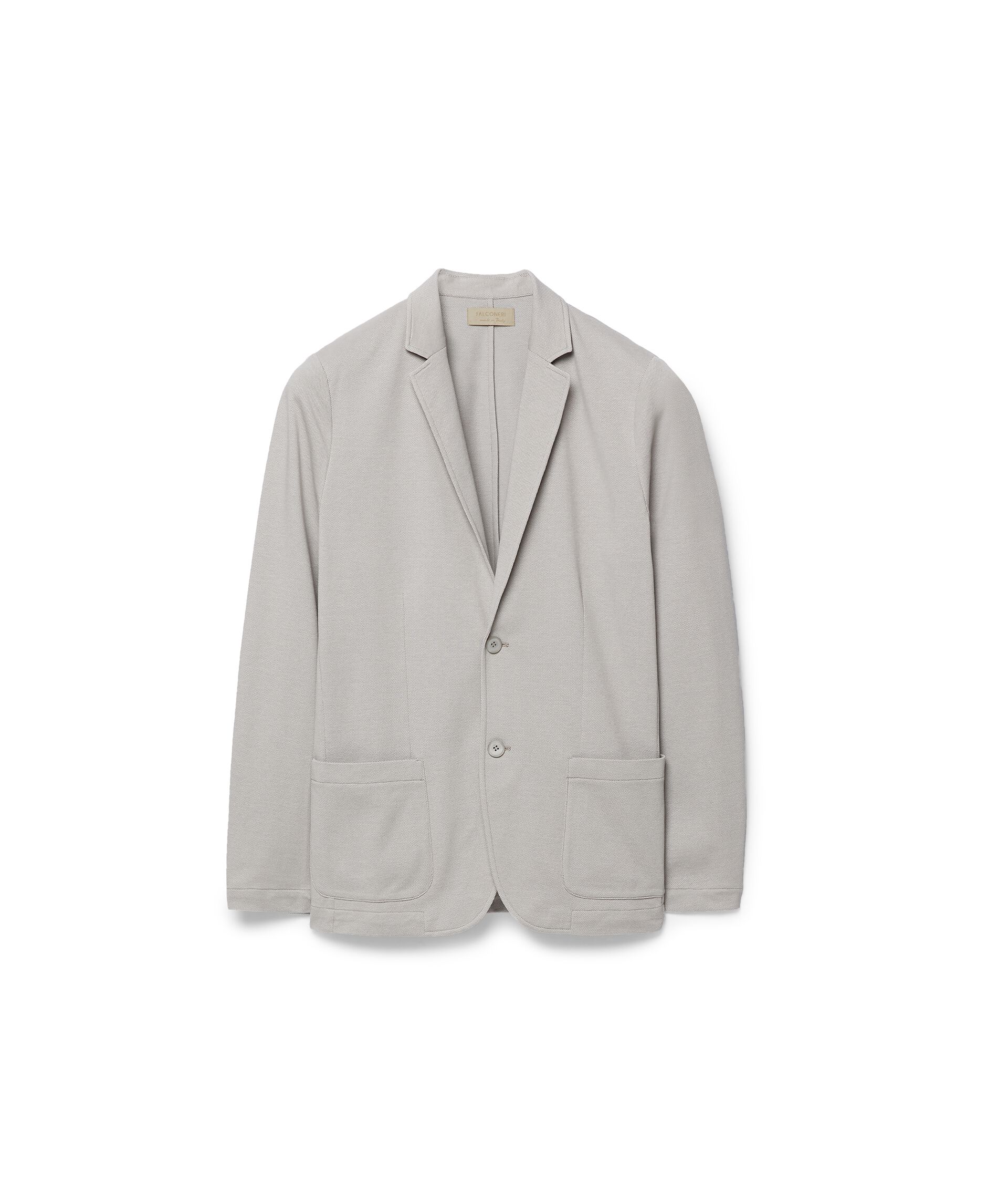 Giacca Jersey Piquet Colore Beige Sabbia