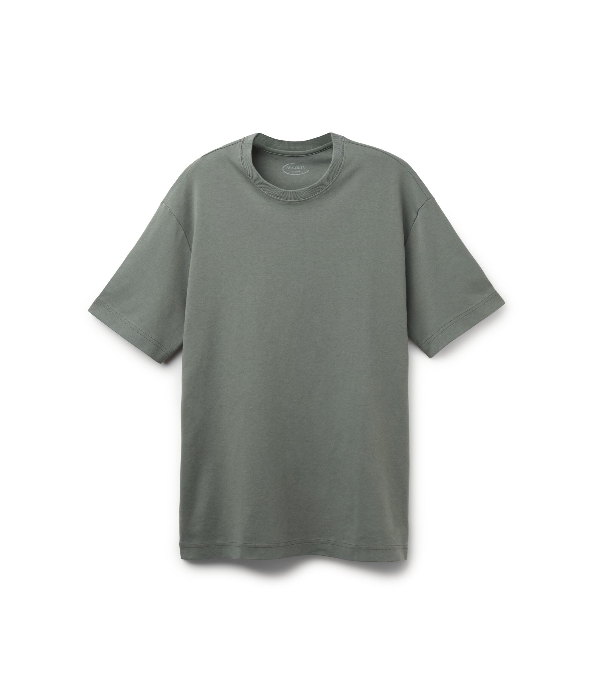 T-Shirt Girocollo in Jersey di Cotone