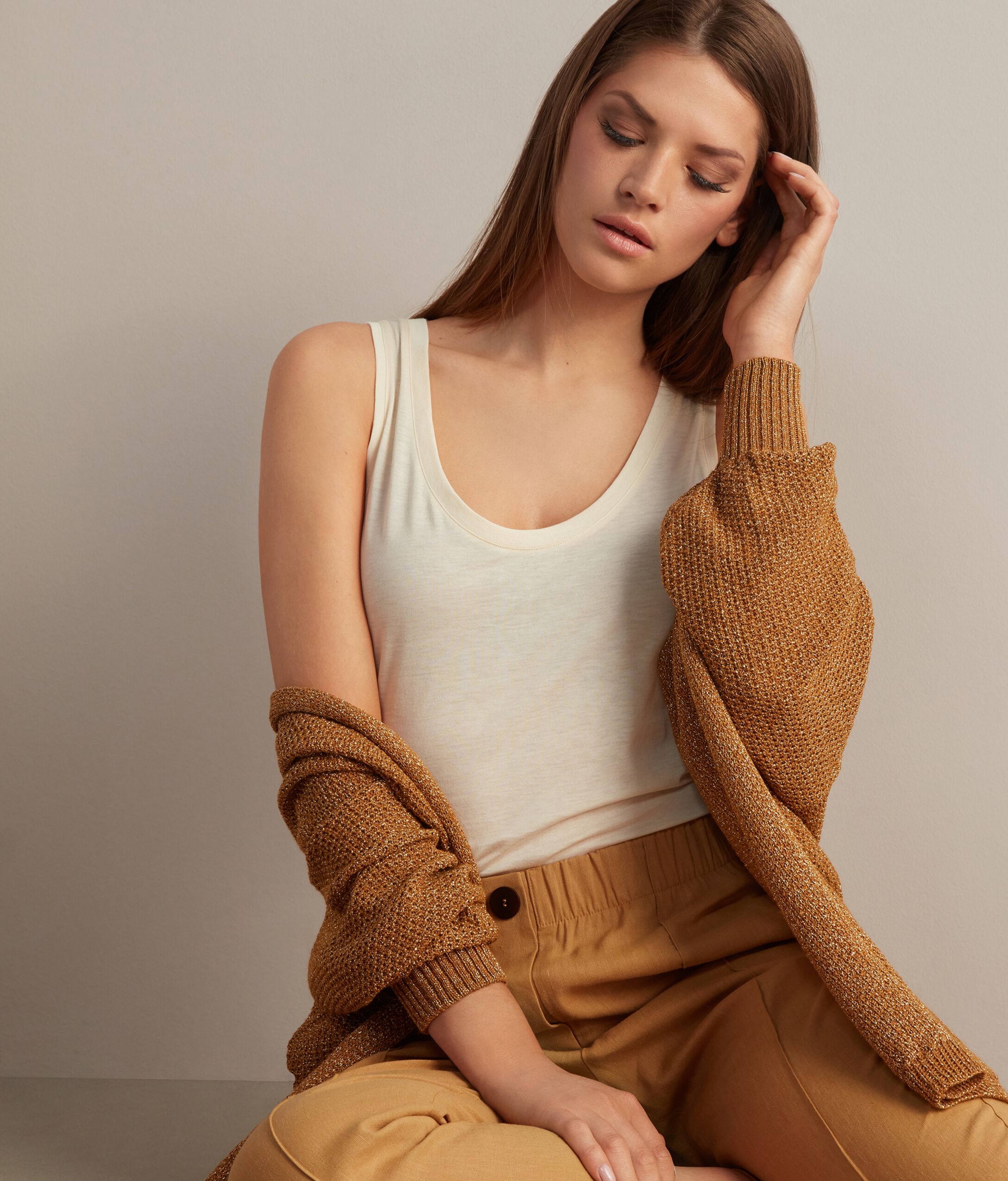 Cotton and Silk Racerback Top
