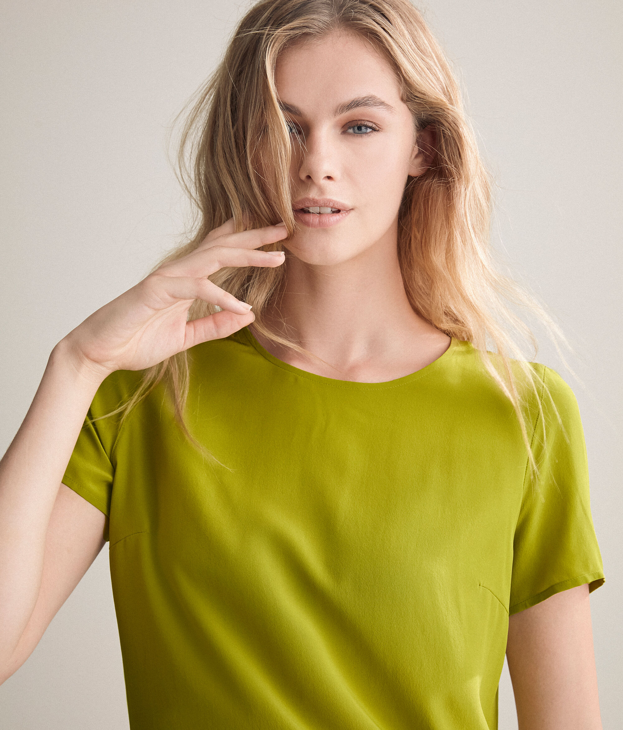 T-shirt Girocollo in Seta