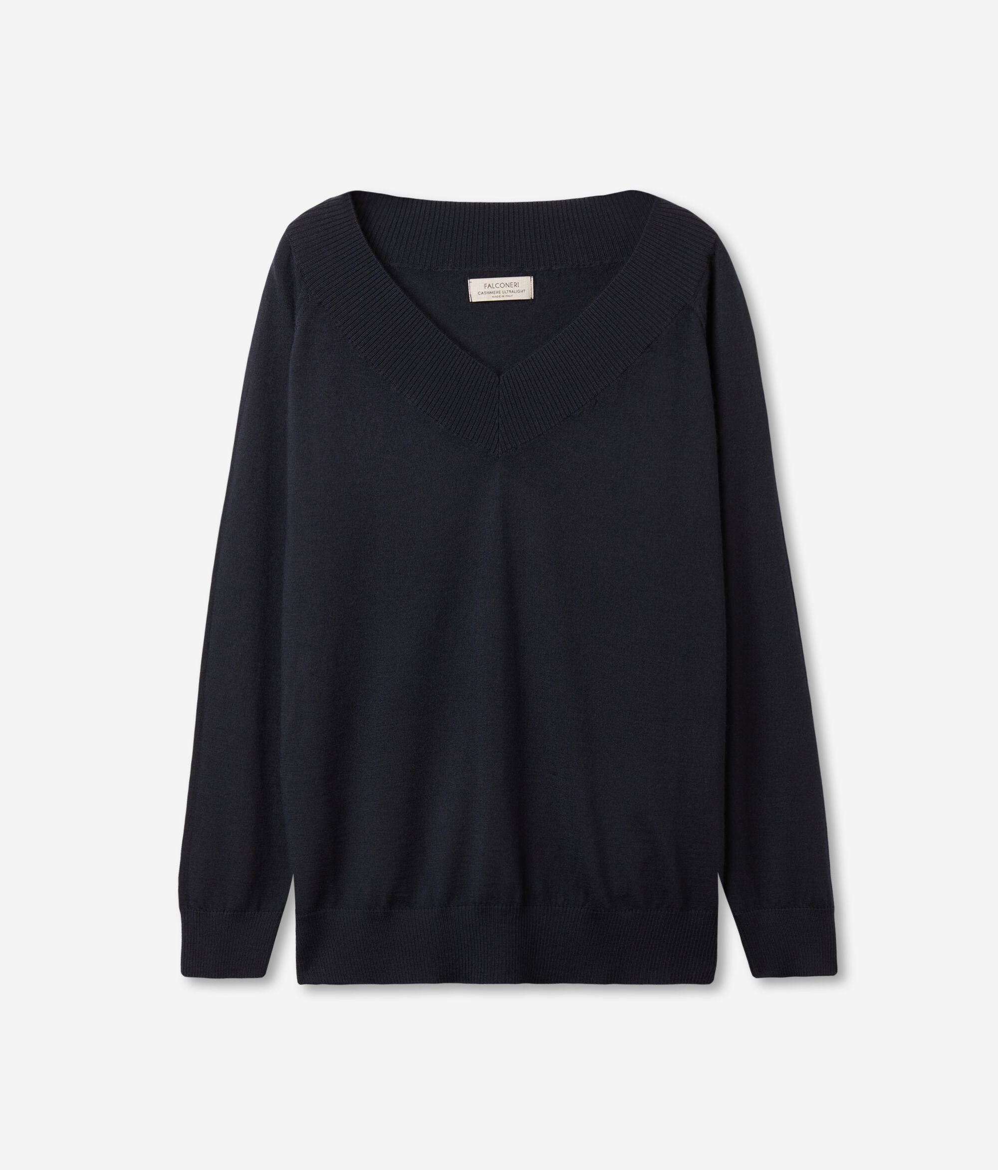 Pull à col V en cachemire ultra-fin
