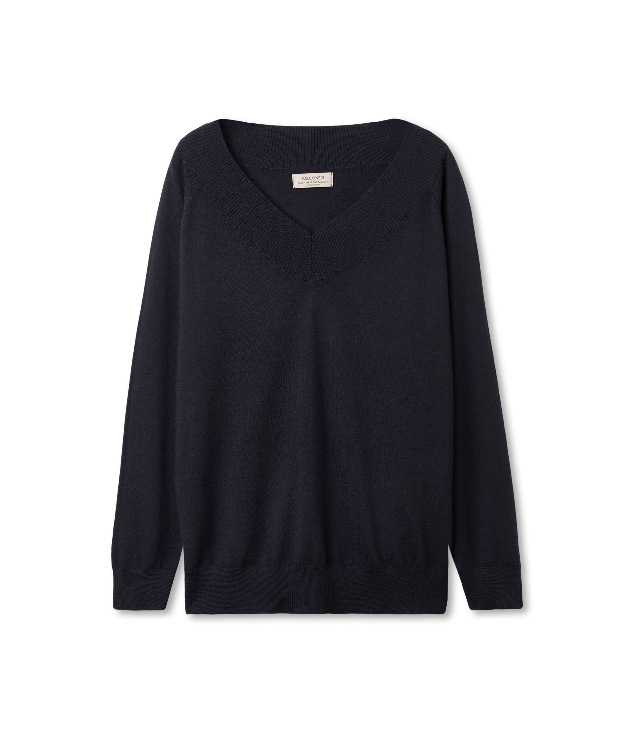 Pull à col V en cachemire ultra-fin