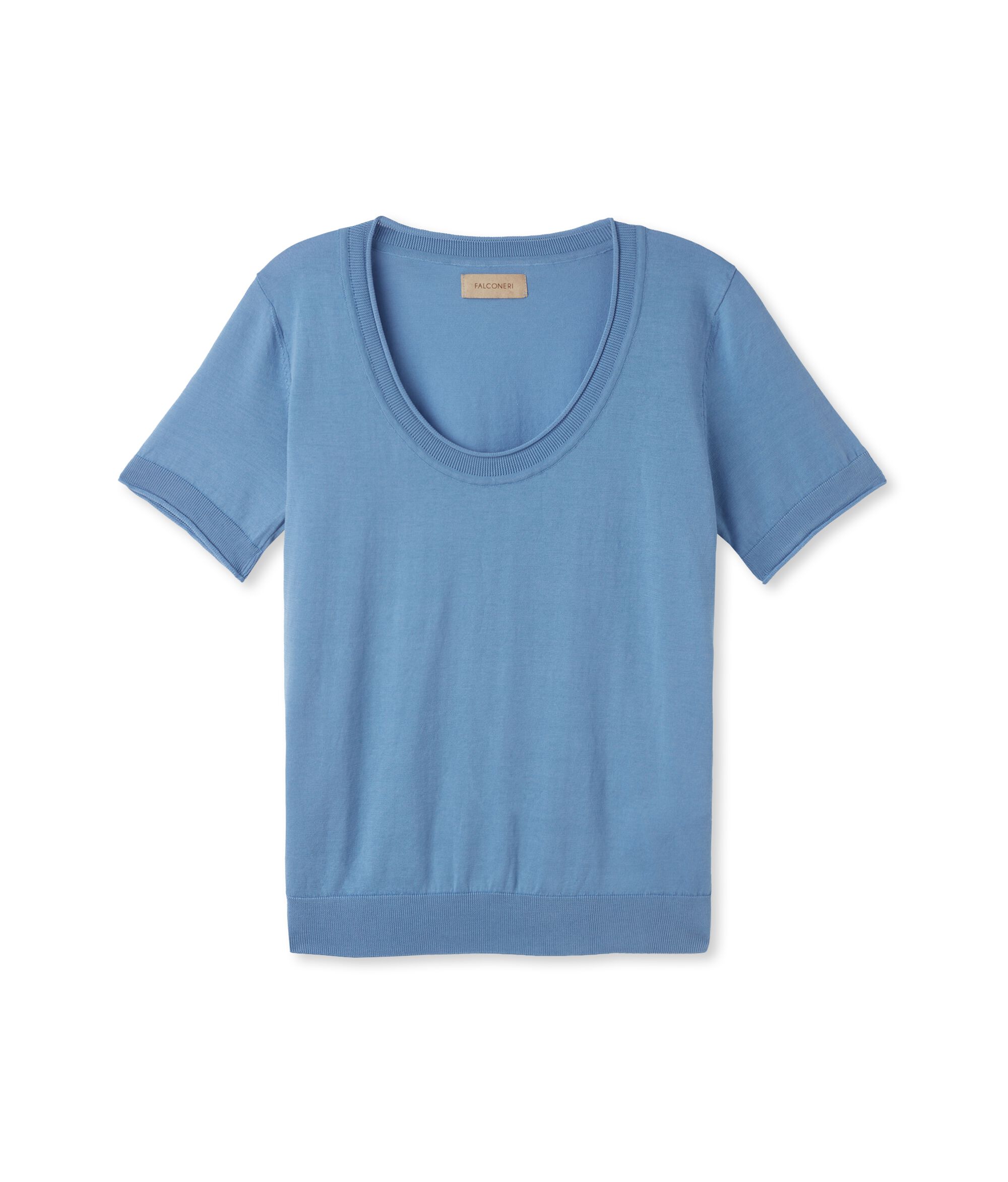 Maglia con Scollo Ampio a Maniche Corte