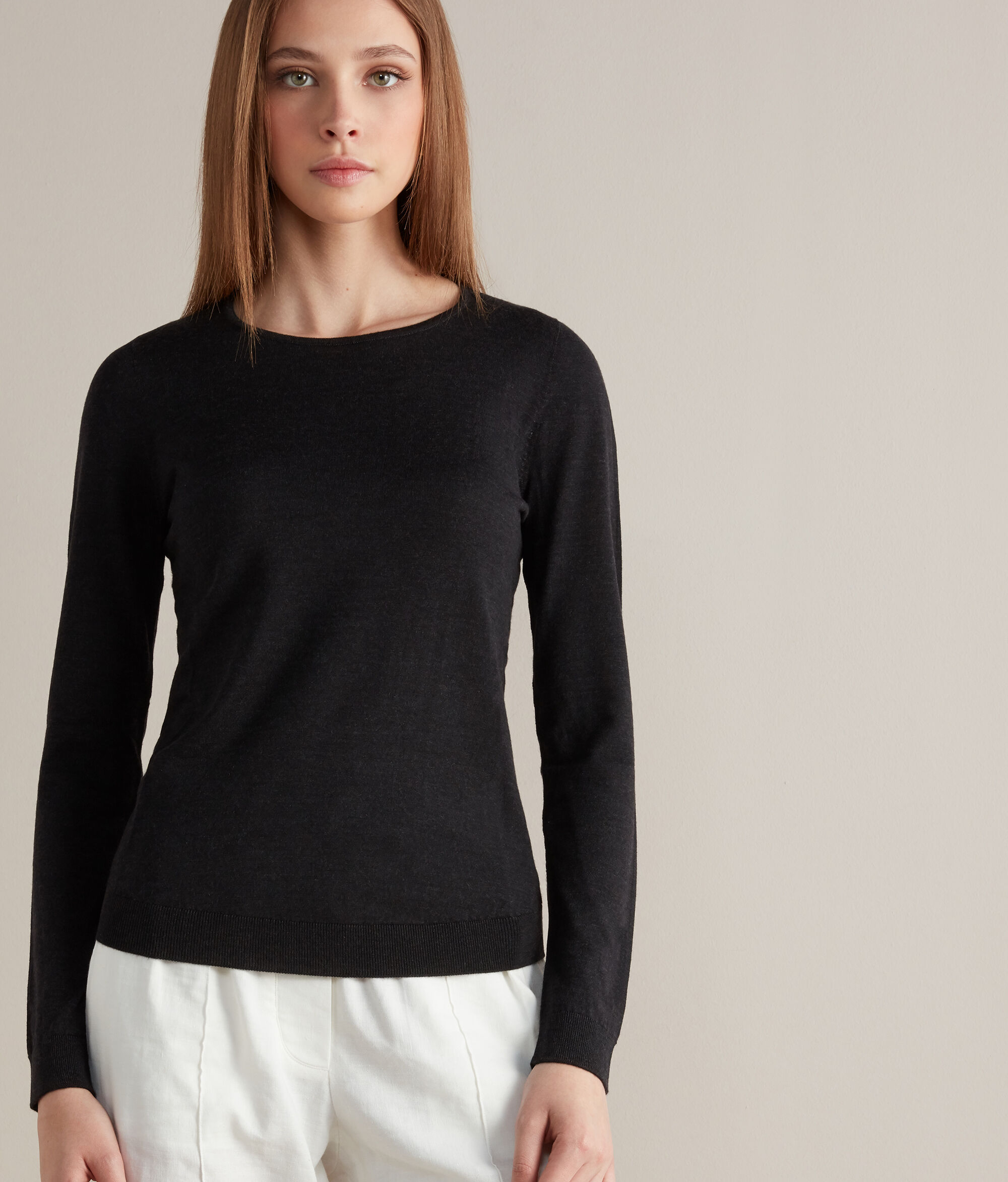 Round-Neck Ultrafine Cashmere Jumper