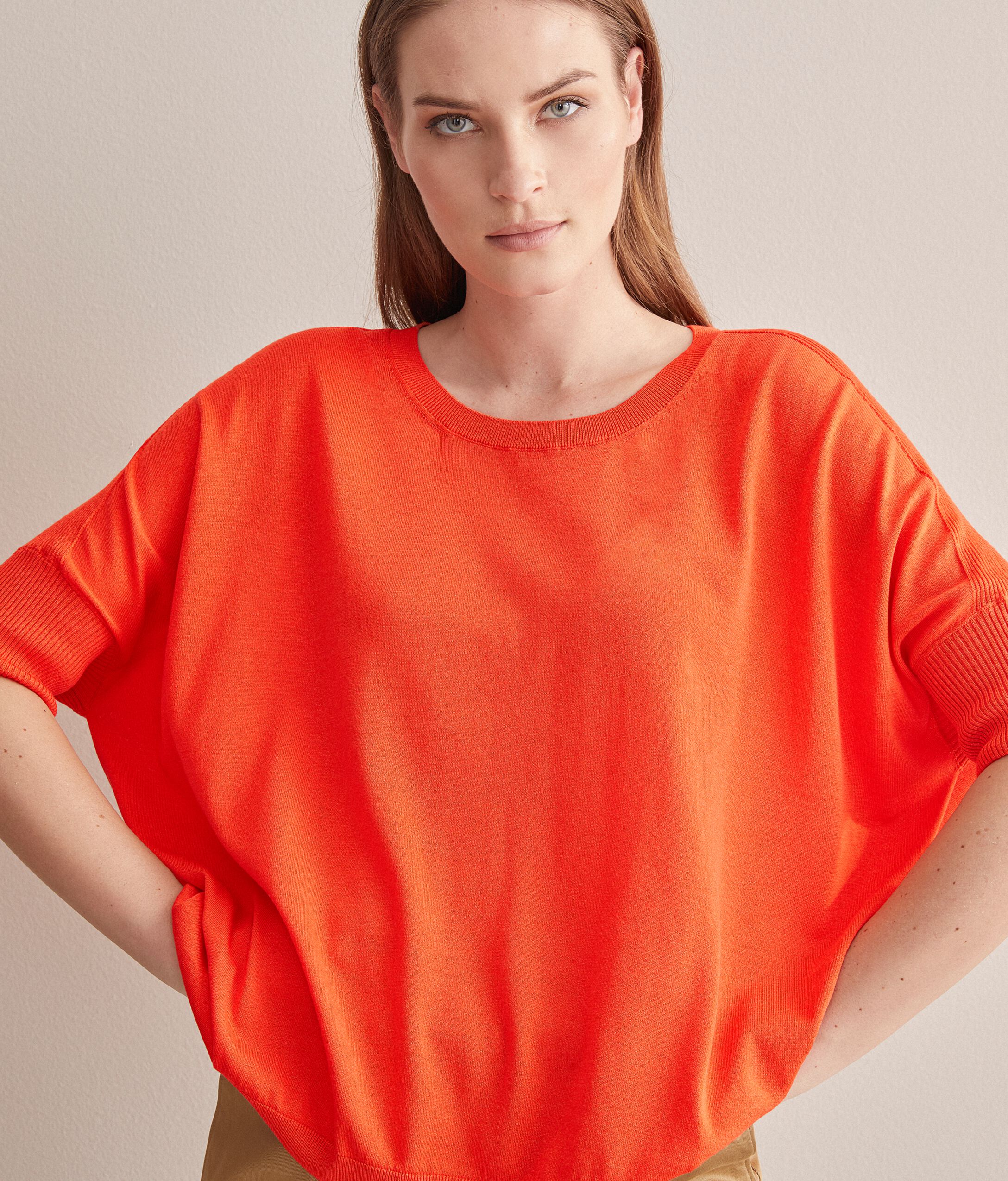 T-Shirt από Βαμβάκι & Μετάξι