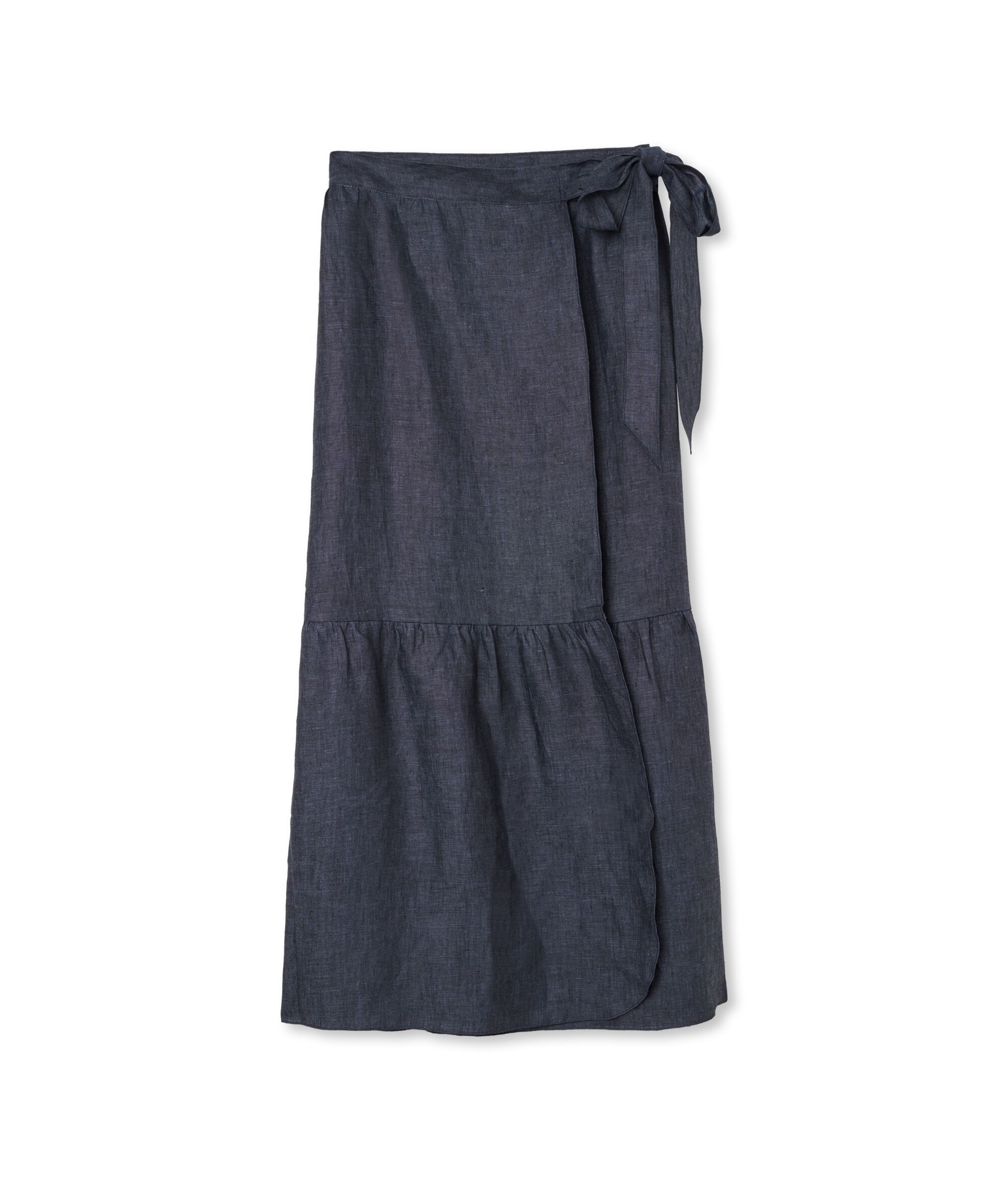 Flounced Linen Skirt