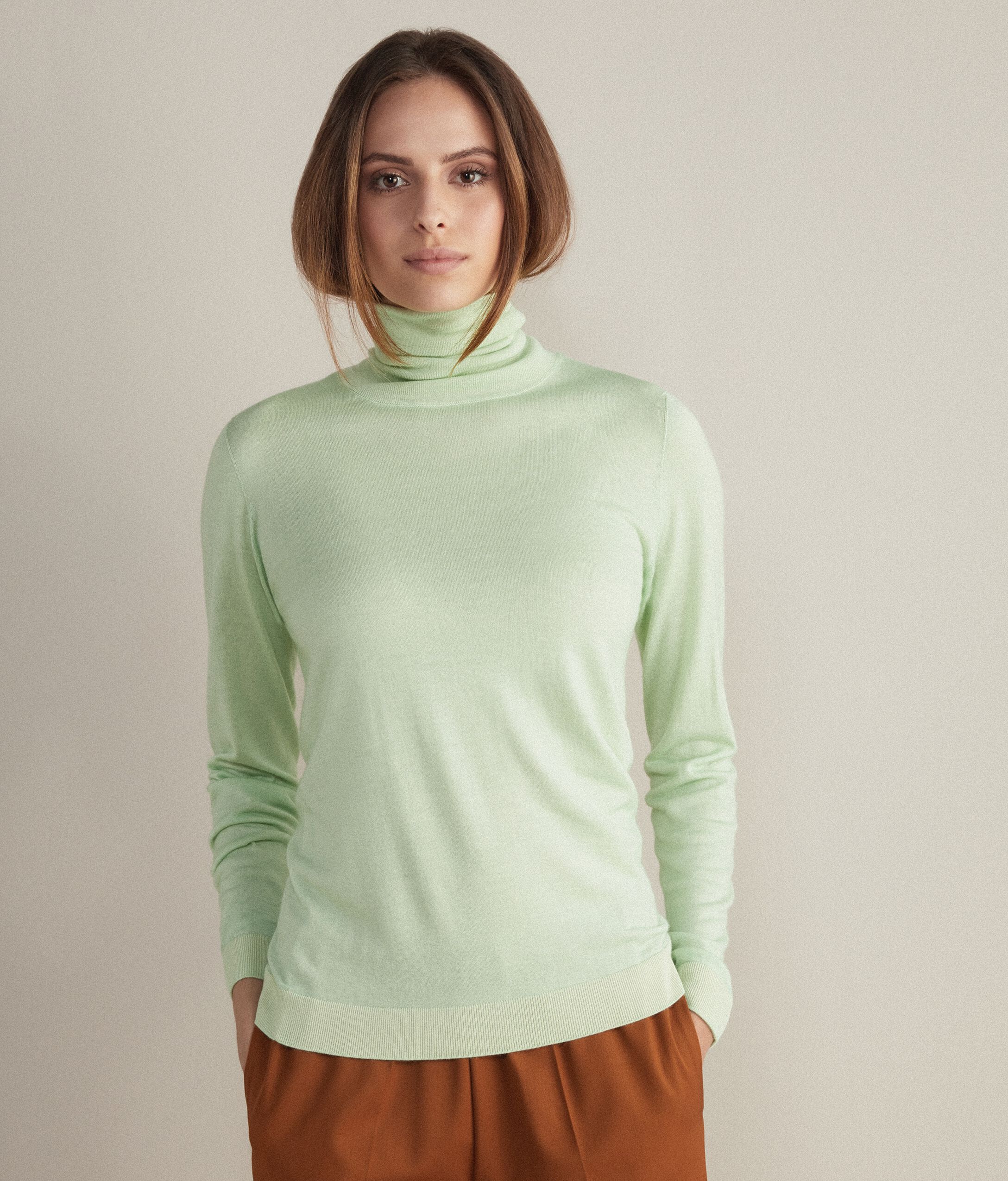 Pull à col roulé en Cachemire ultra-fin