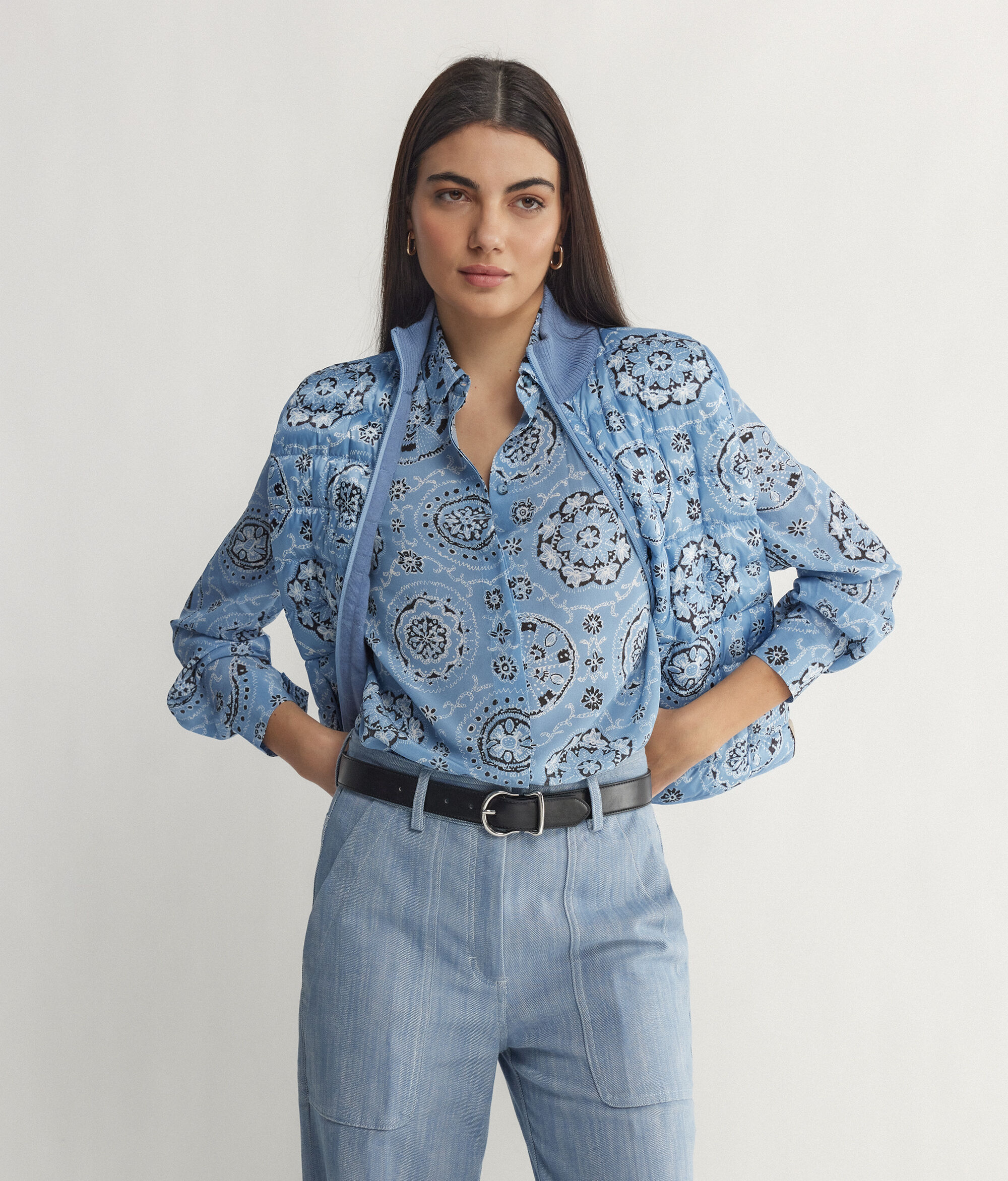 Camicia in Seta Stampata