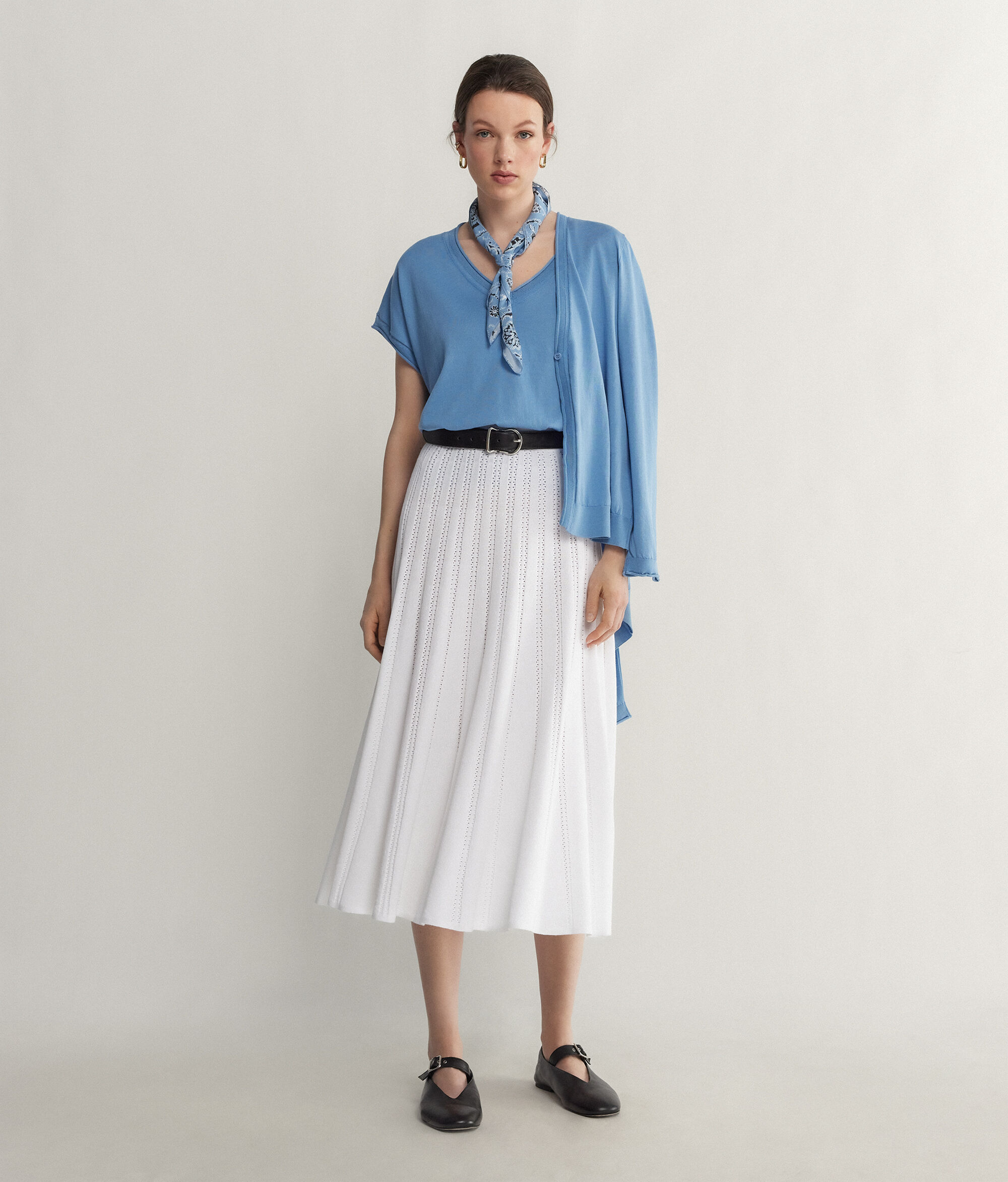 Maglia con Scollo V a Maniche Corte