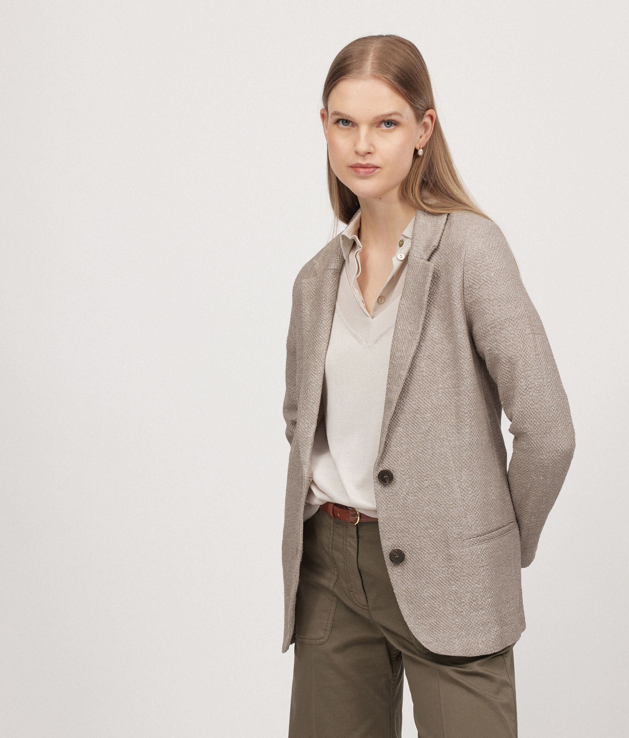Blazer aus Mouliné