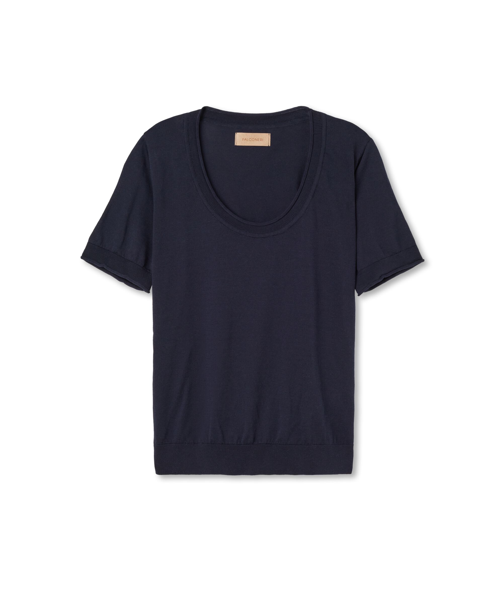 Maglia con Scollo Ampio a Maniche Corte