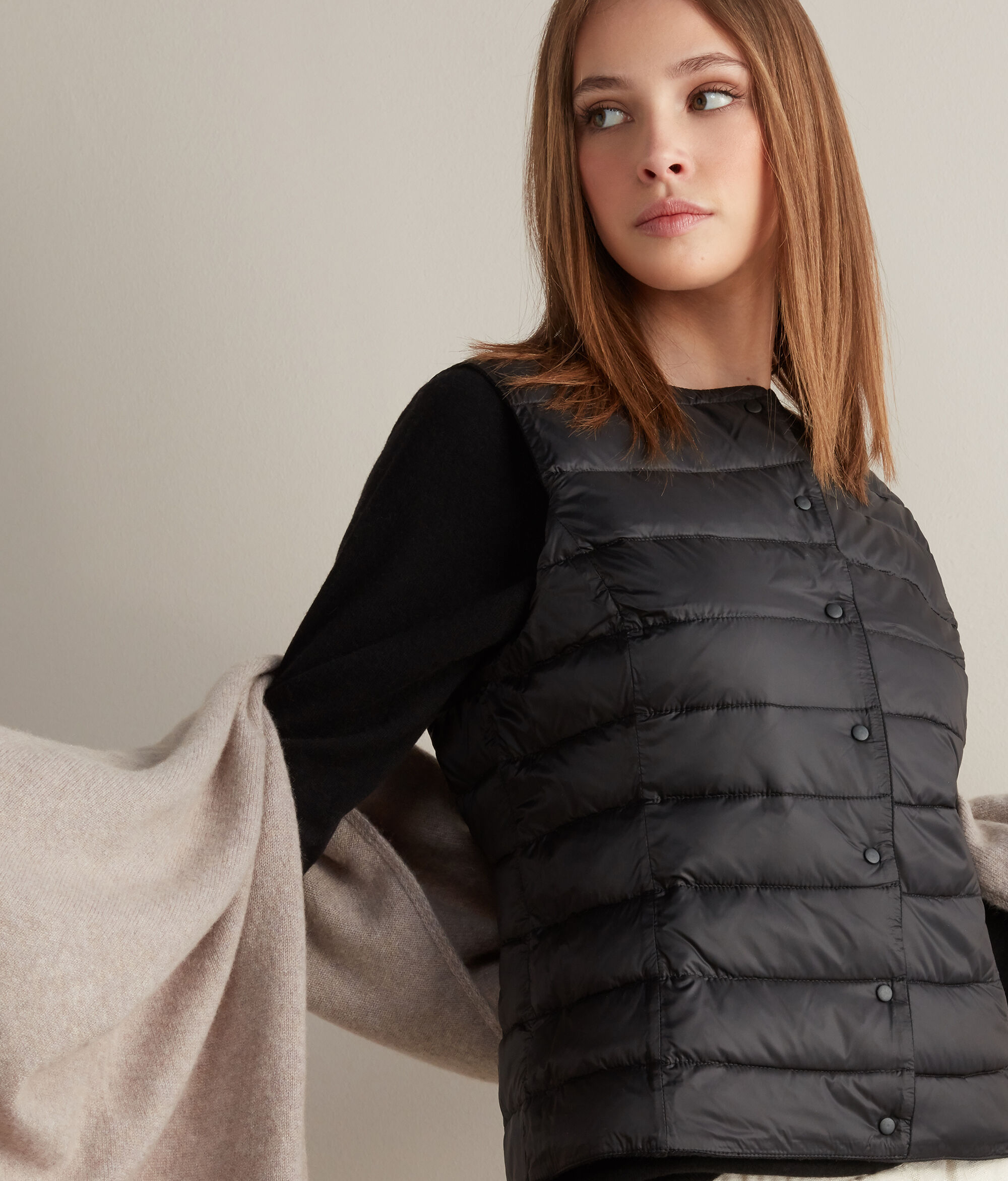 Piumino Gilet Cashmere Reversibile